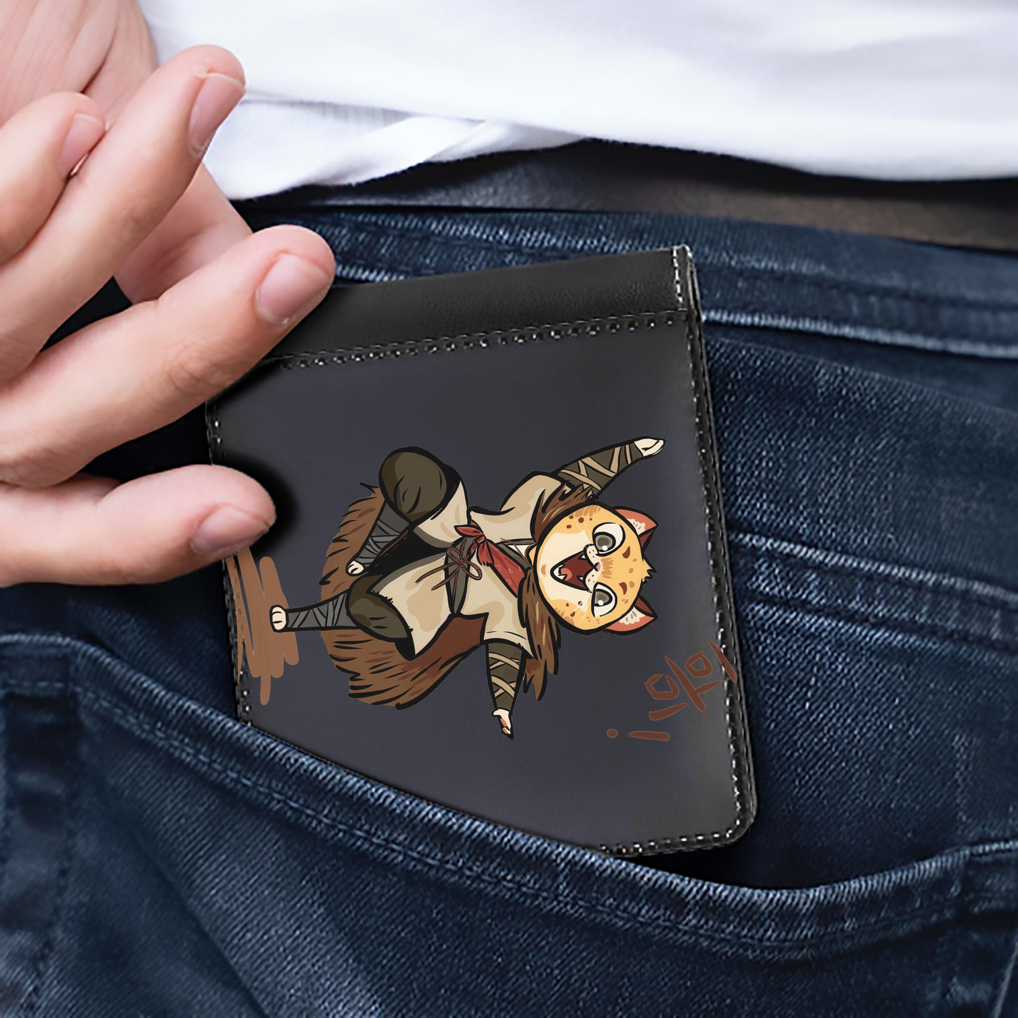 （画像用） Ne Zha 2 ナタ 魔童の大暴れ 二つ折り革財布
