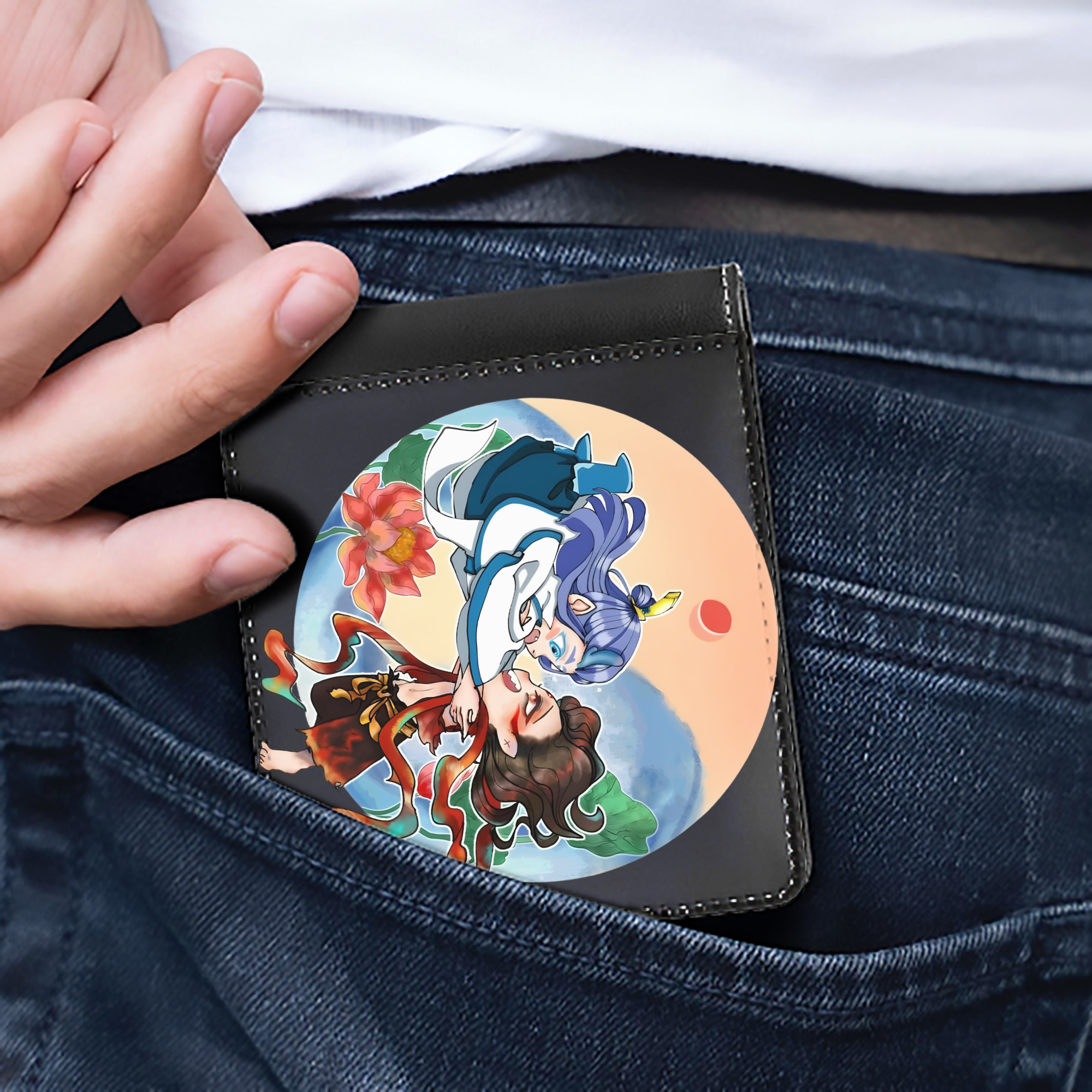 （画像用） Ne Zha 2 ナタ 魔童の大暴れ 二つ折り革財布