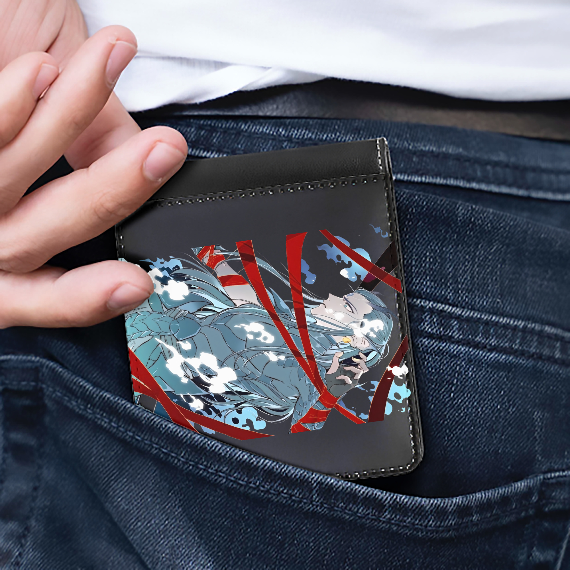 （画像用） Ne Zha 2 ナタ 魔童の大暴れ 二つ折り革財布