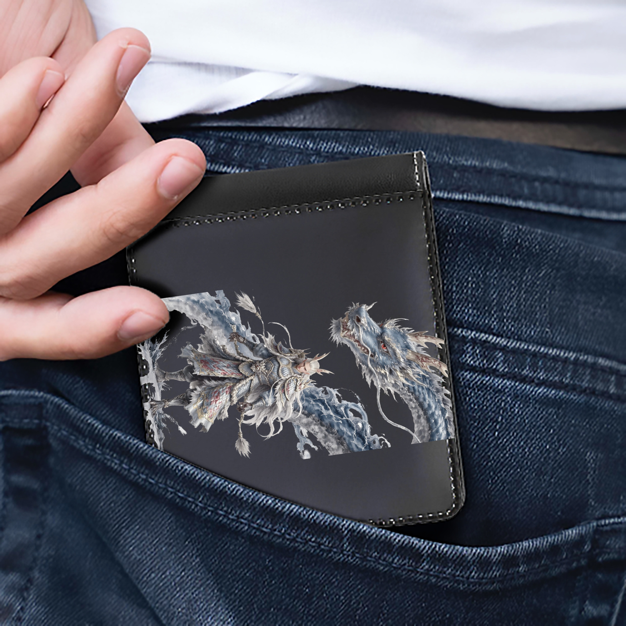 （画像用） Ne Zha 2 ナタ 魔童の大暴れ 二つ折り革財布