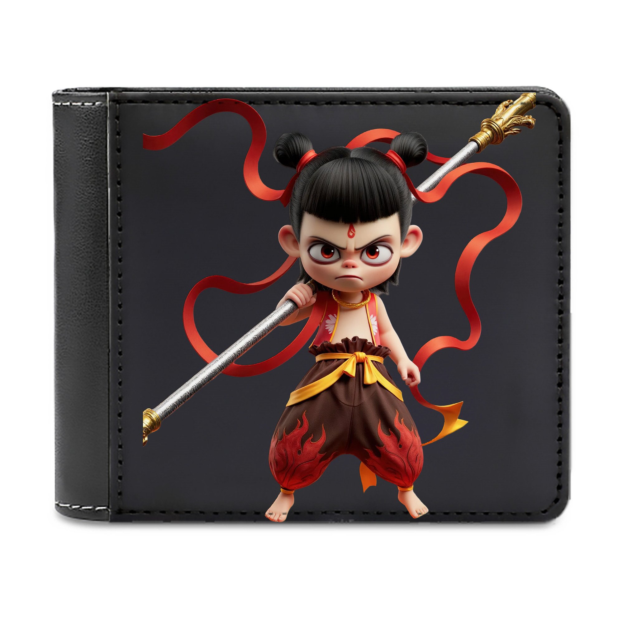 （画像用） Ne Zha 2 ナタ 魔童の大暴れ 二つ折り革財布