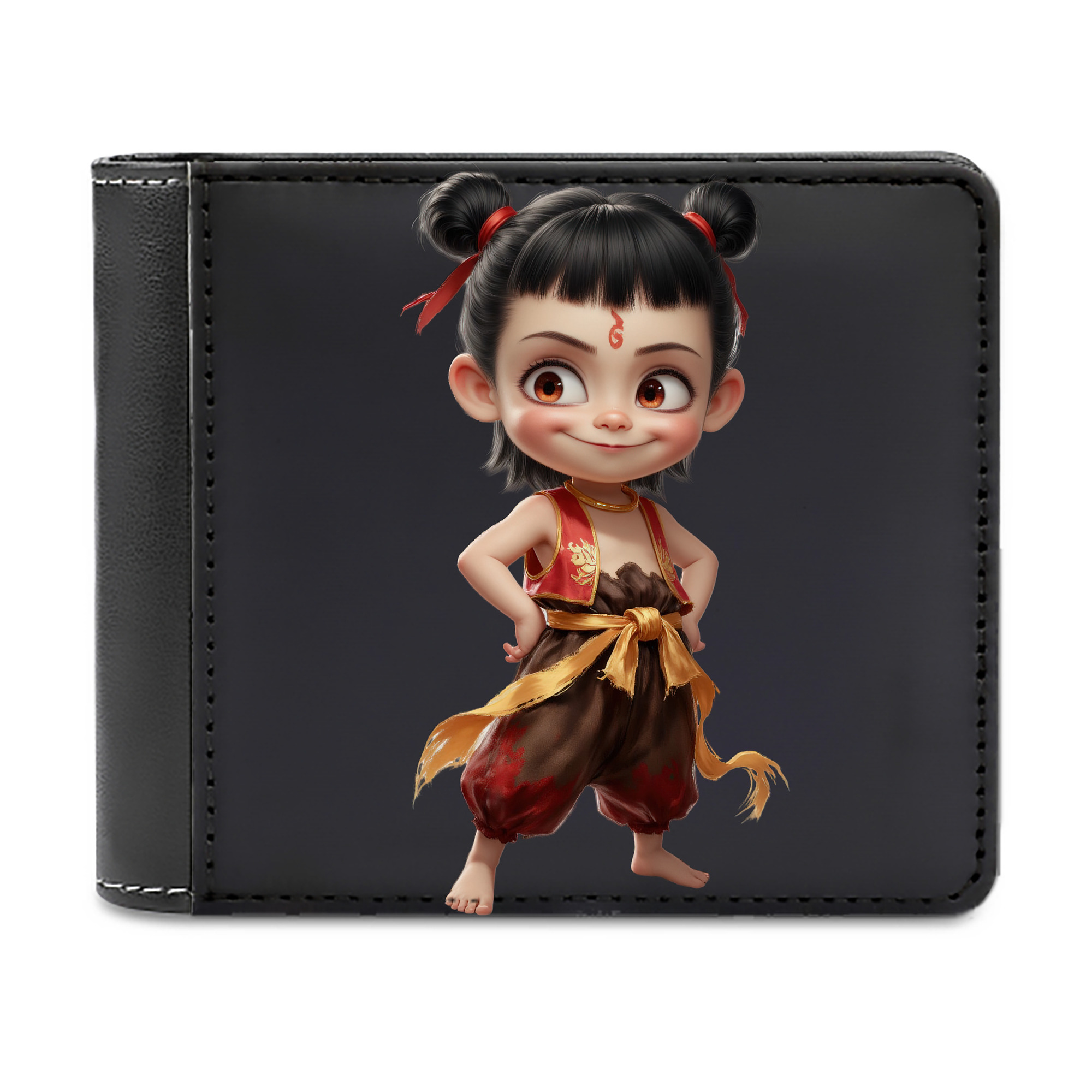 （画像用） Ne Zha 2 ナタ 魔童の大暴れ 二つ折り革財布