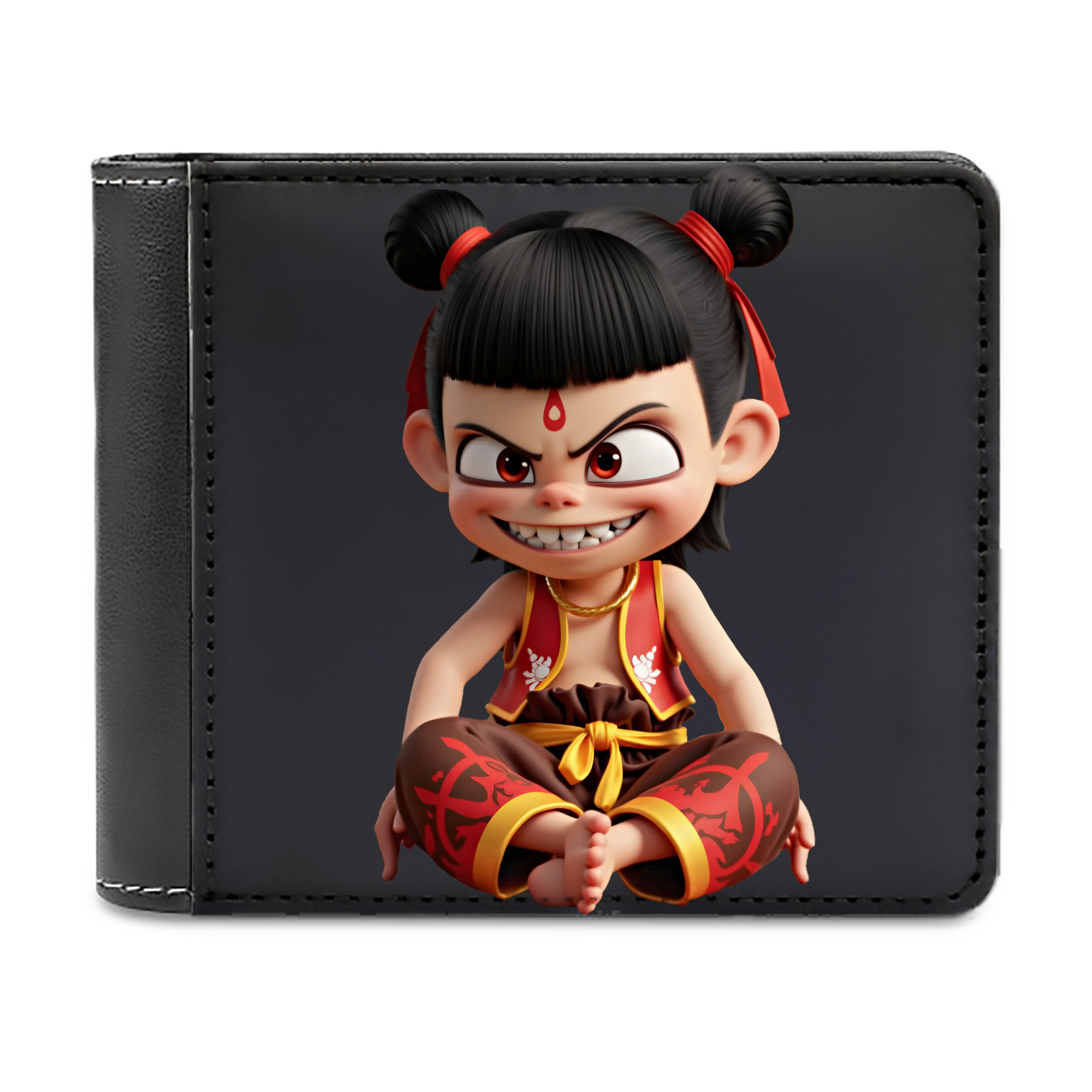 （画像用） Ne Zha 2 ナタ 魔童の大暴れ 二つ折り革財布