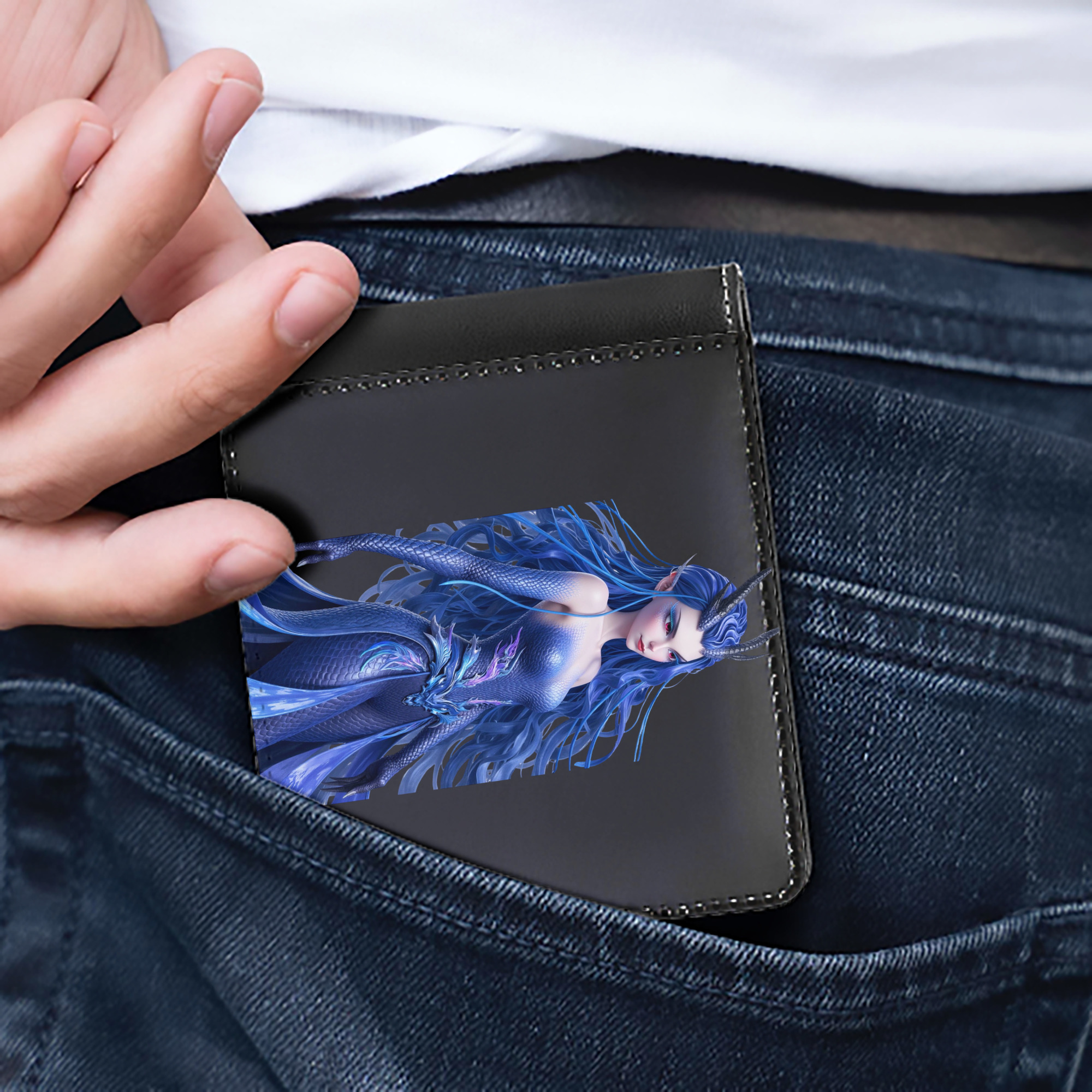 Ne Zha 2 ナタ 魔童の大暴れ 二つ折り革財布