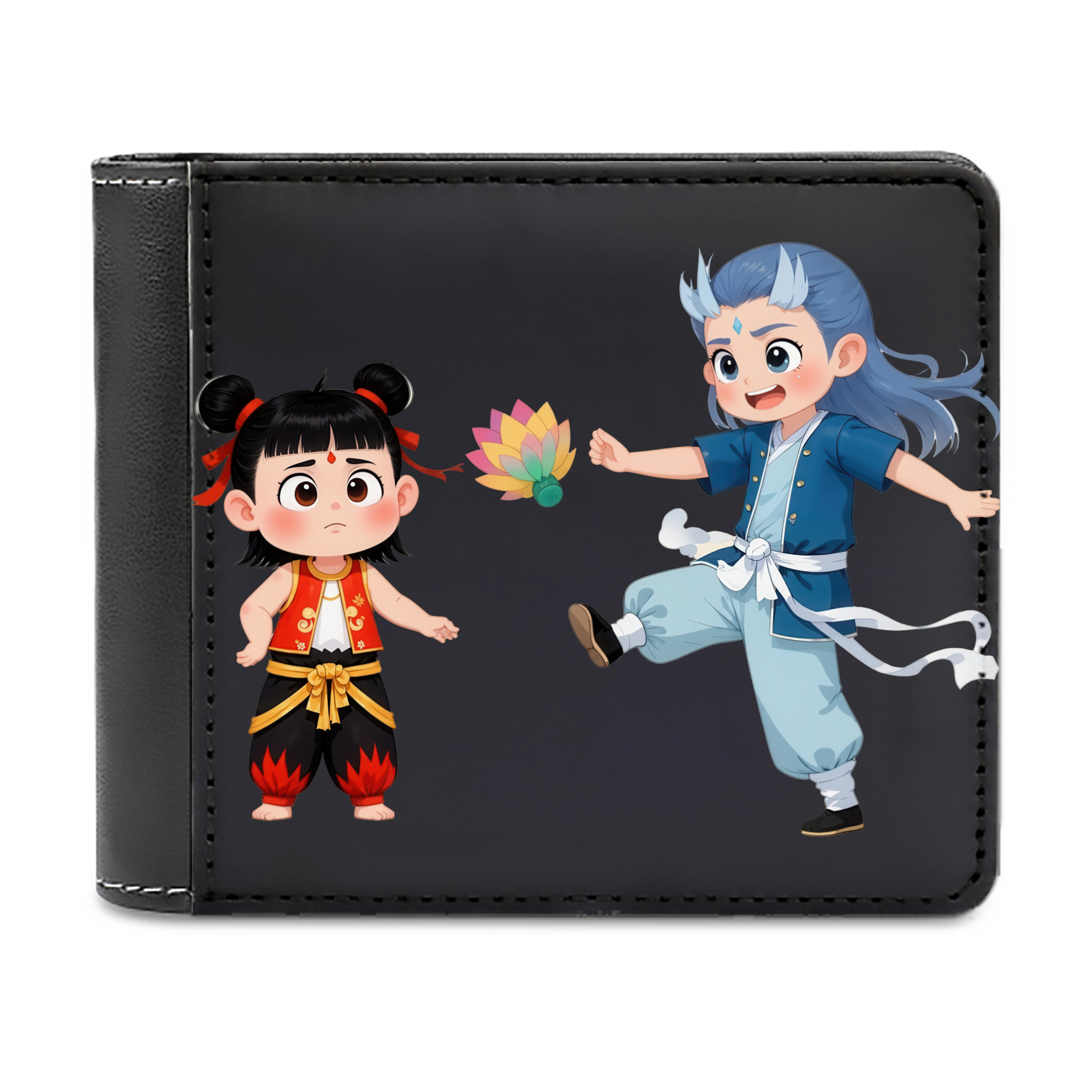 （画像用） Ne Zha 2 ナタ 魔童の大暴れ 二つ折り革財布