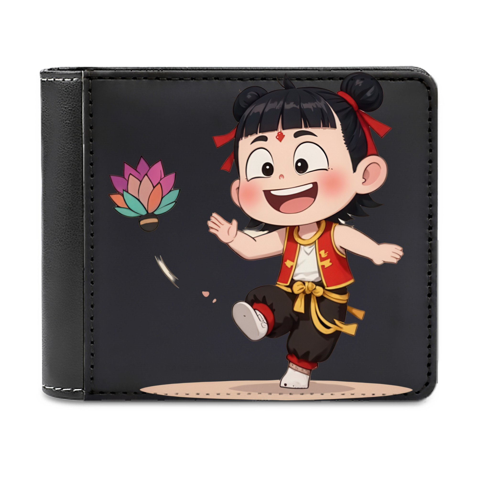 （画像用） Ne Zha 2 ナタ 魔童の大暴れ 二つ折り革財布
