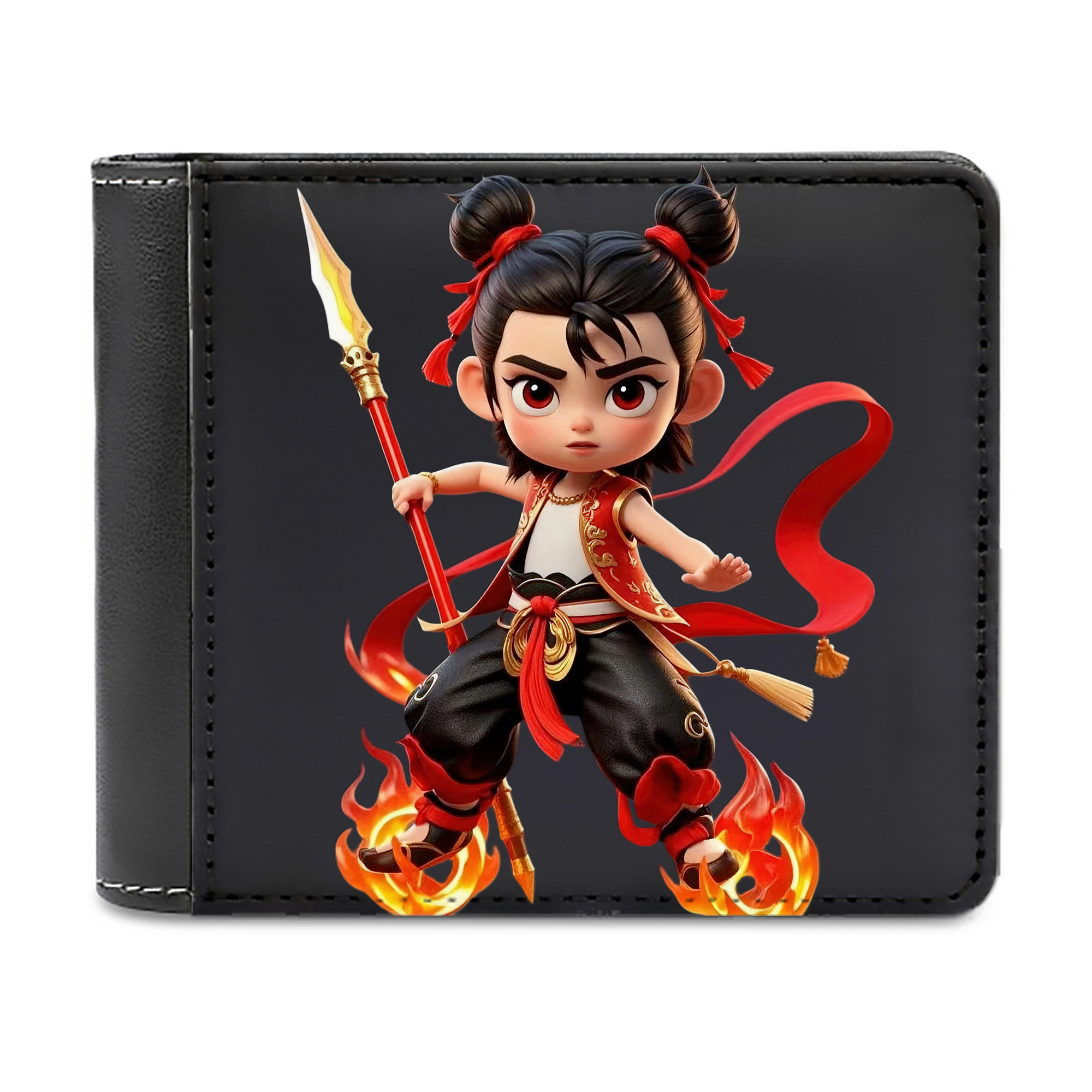 （画像用） Ne Zha 2 ナタ 魔童の大暴れ 二つ折り革財布