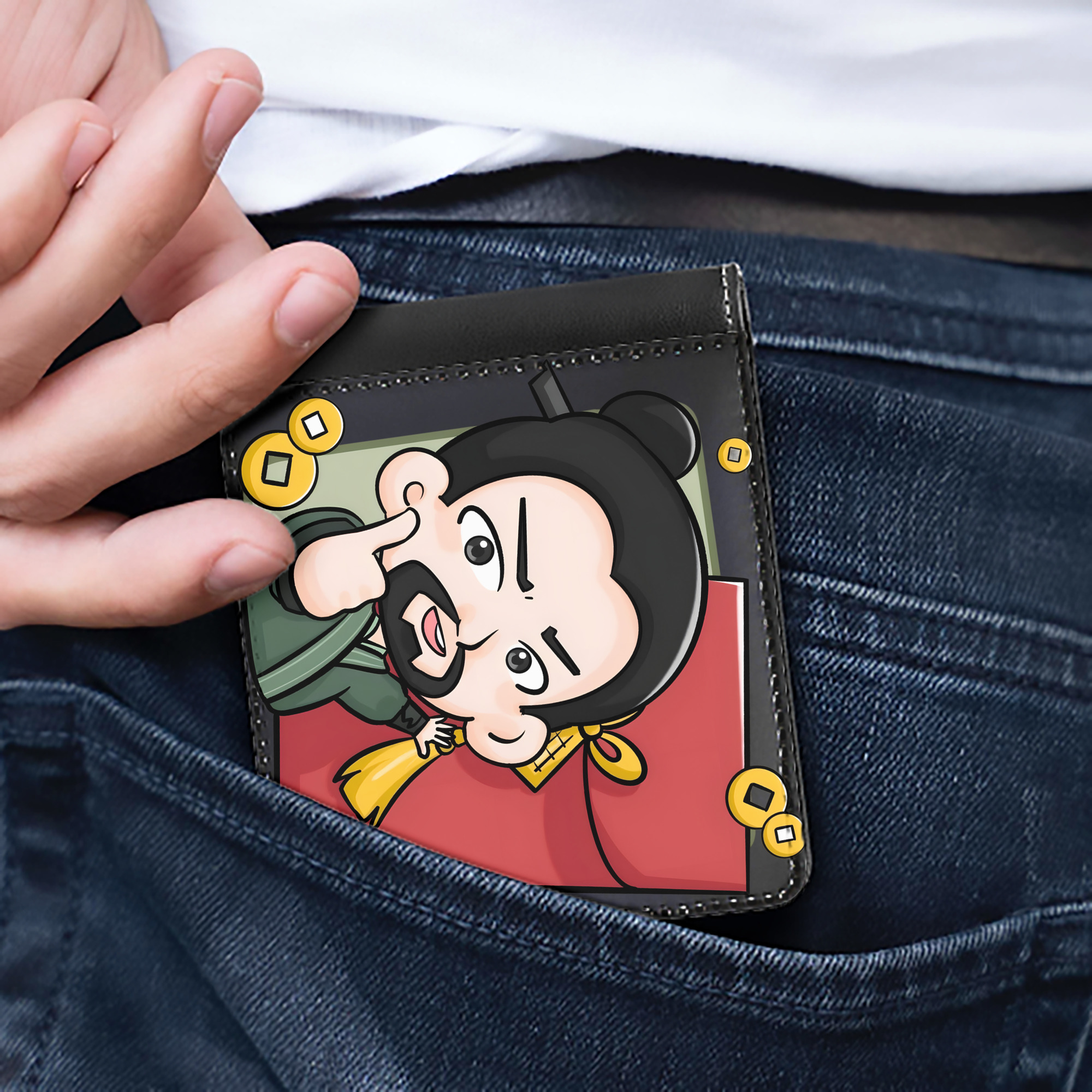 （画像用） Ne Zha 2 ナタ 魔童の大暴れ 二つ折り革財布