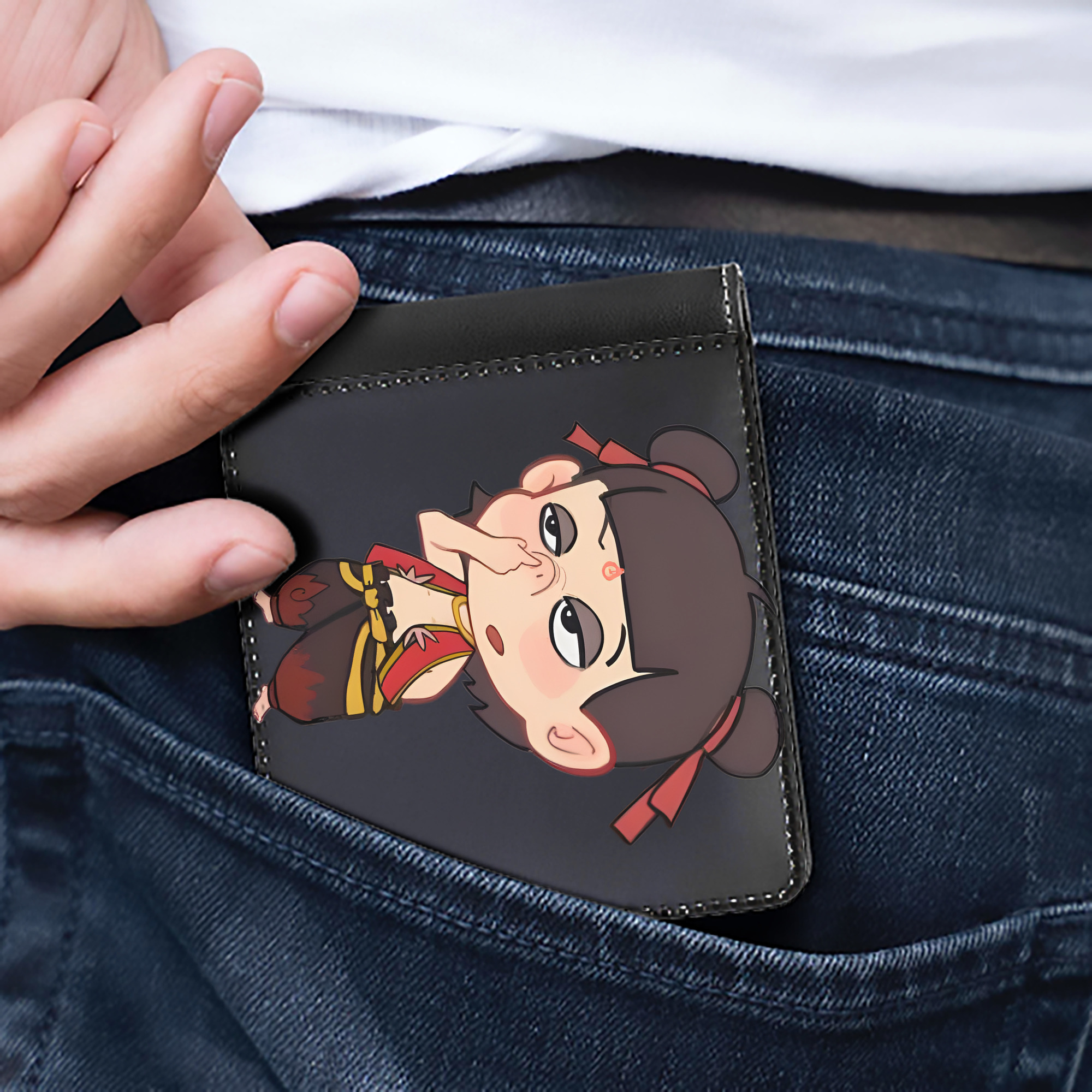 （画像用） Ne Zha 2 ナタ 魔童の大暴れ 二つ折り革財布