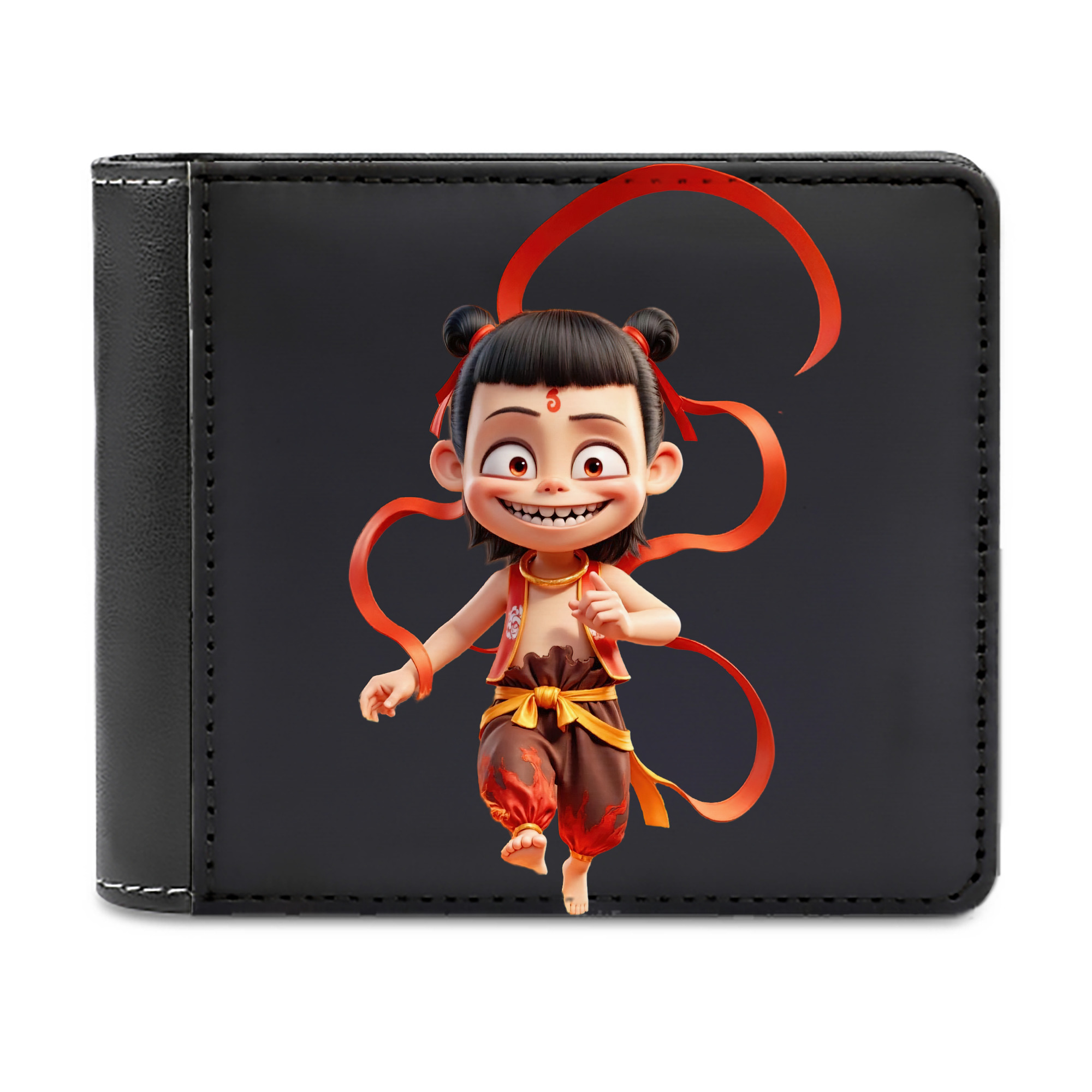 （画像用） Ne Zha 2 ナタ 魔童の大暴れ 二つ折り革財布