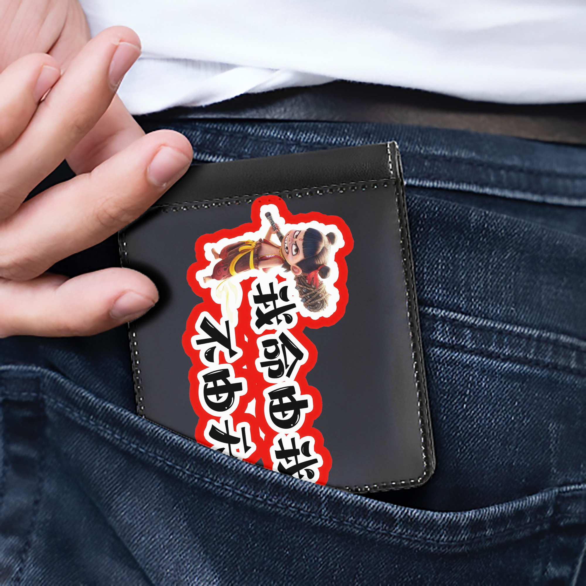 Ne Zha 2 ナタ 魔童の大暴れ 二つ折り革財布