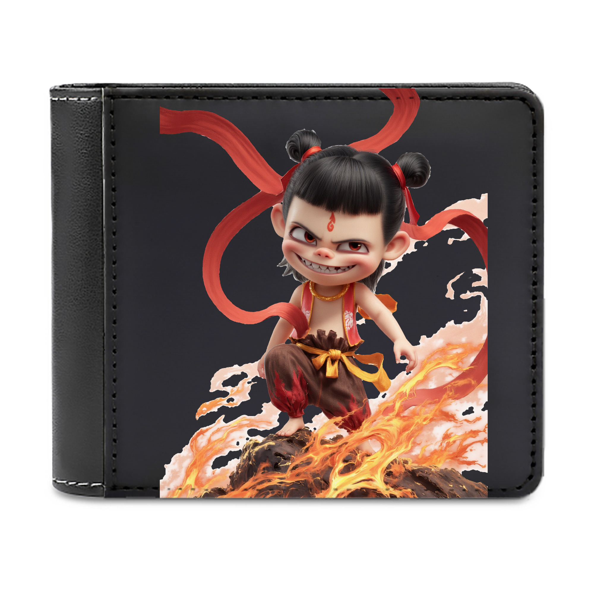 （画像用） Ne Zha 2 ナタ 魔童の大暴れ 二つ折り革財布