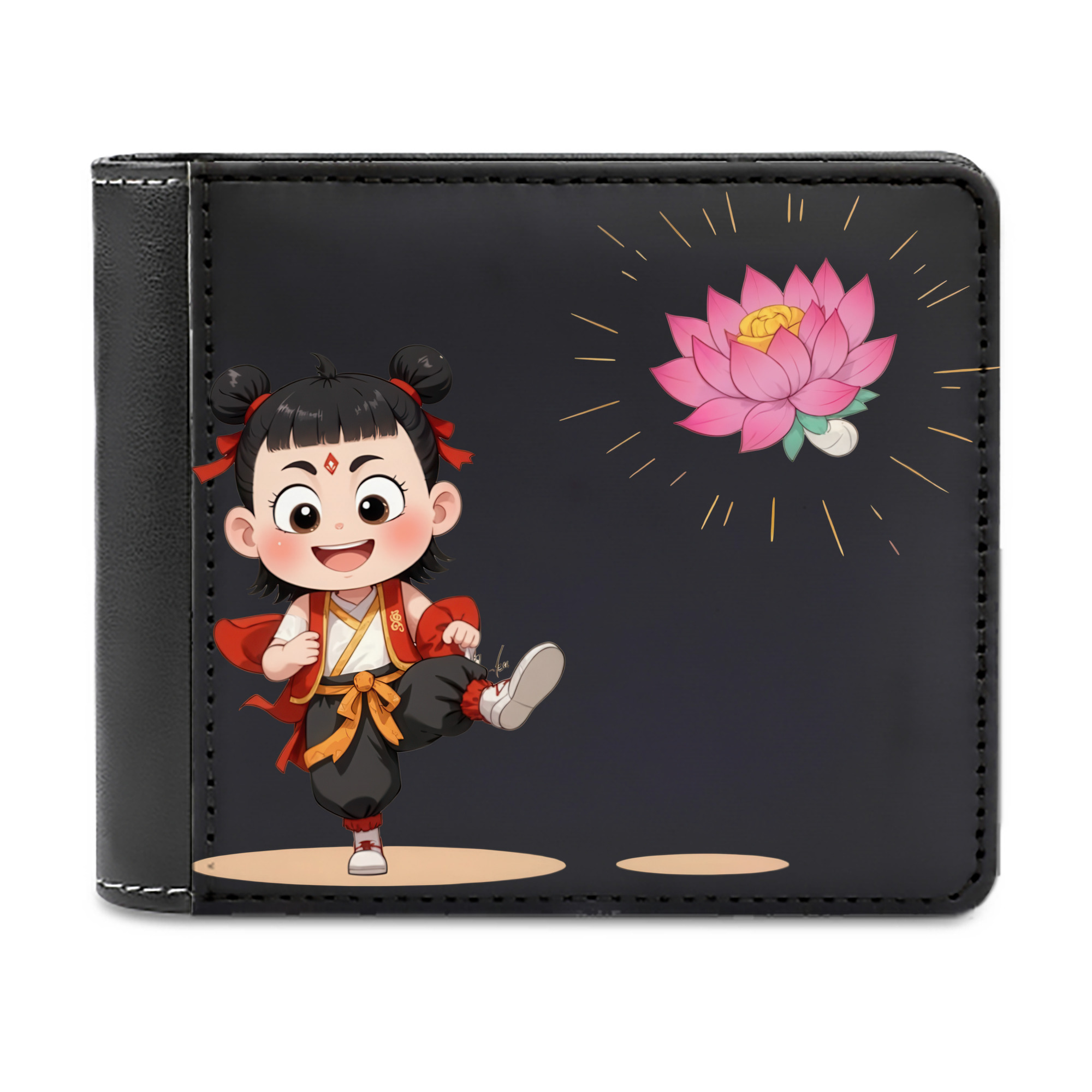 （画像用） Ne Zha 2 ナタ 魔童の大暴れ 二つ折り革財布