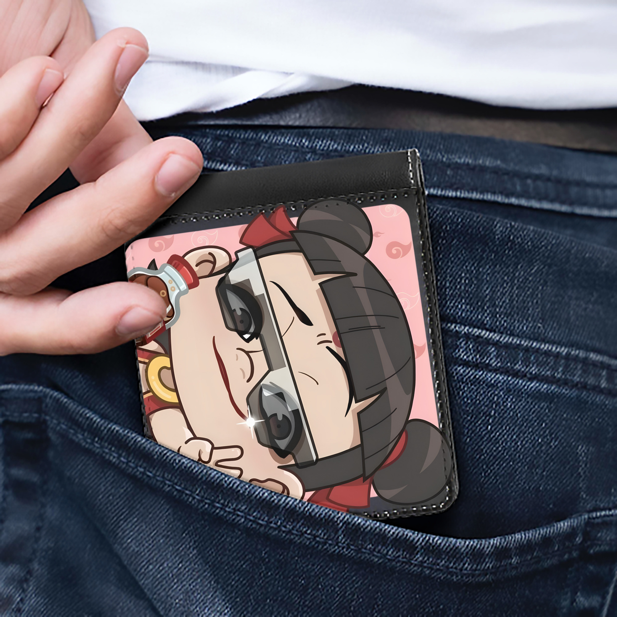 （画像用） Ne Zha 2 ナタ 魔童の大暴れ 二つ折り革財布