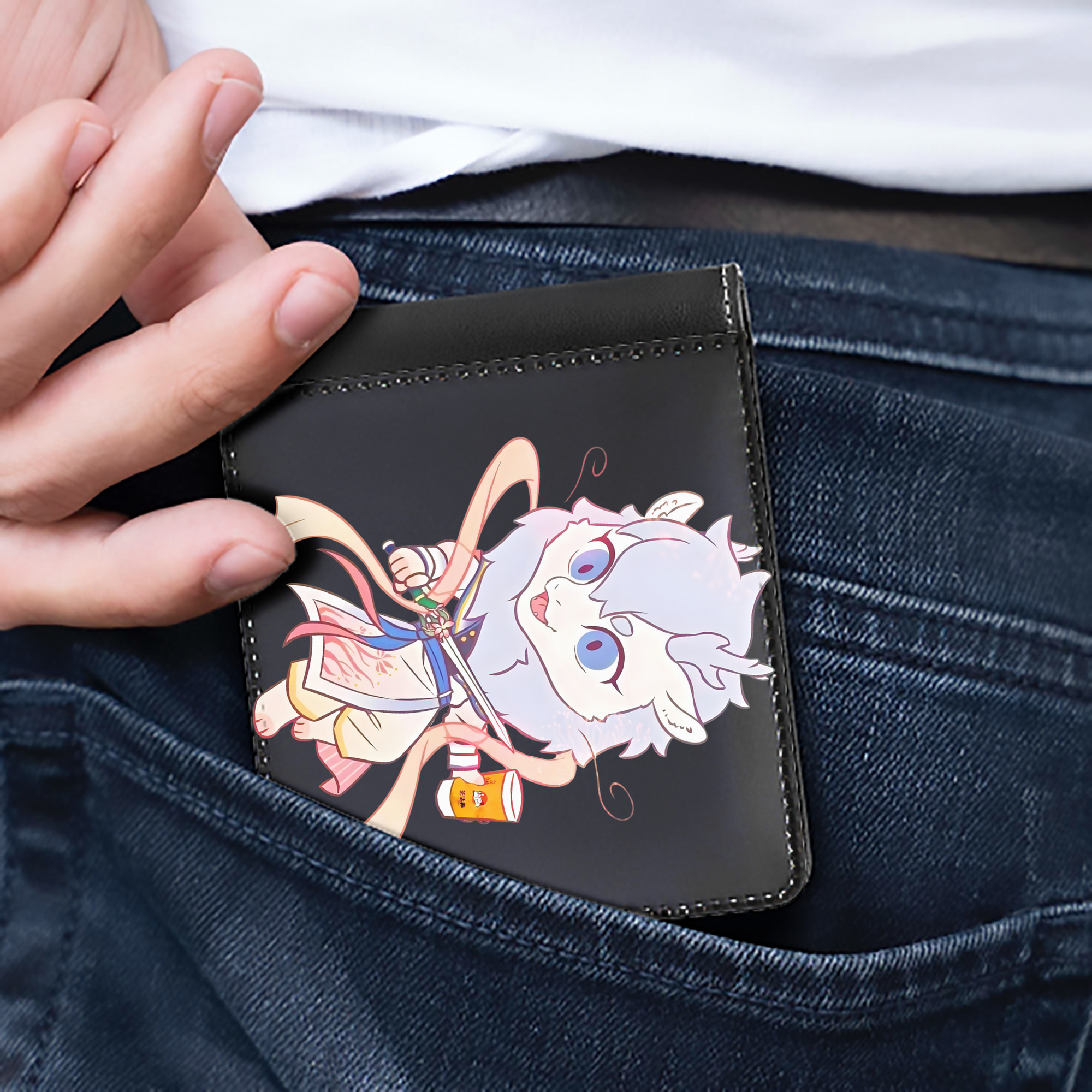 Ne Zha 2 ナタ 魔童の大暴れ 二つ折り革財布