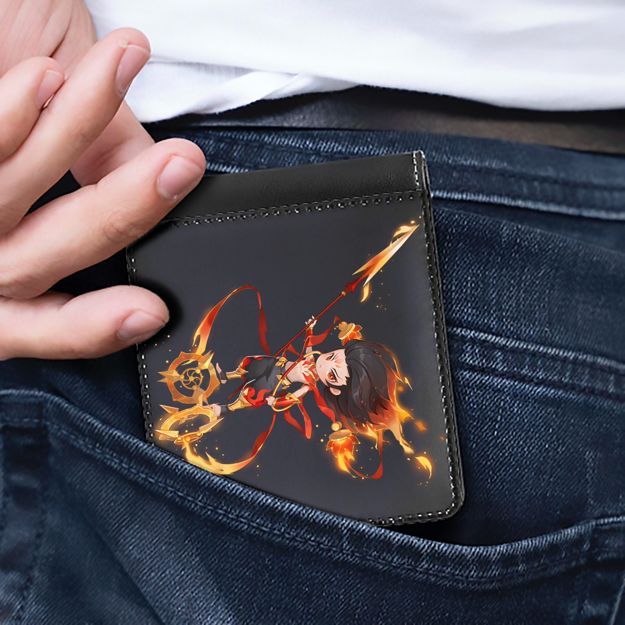 Ne Zha 2 ナタ 魔童の大暴れ 二つ折り革財布