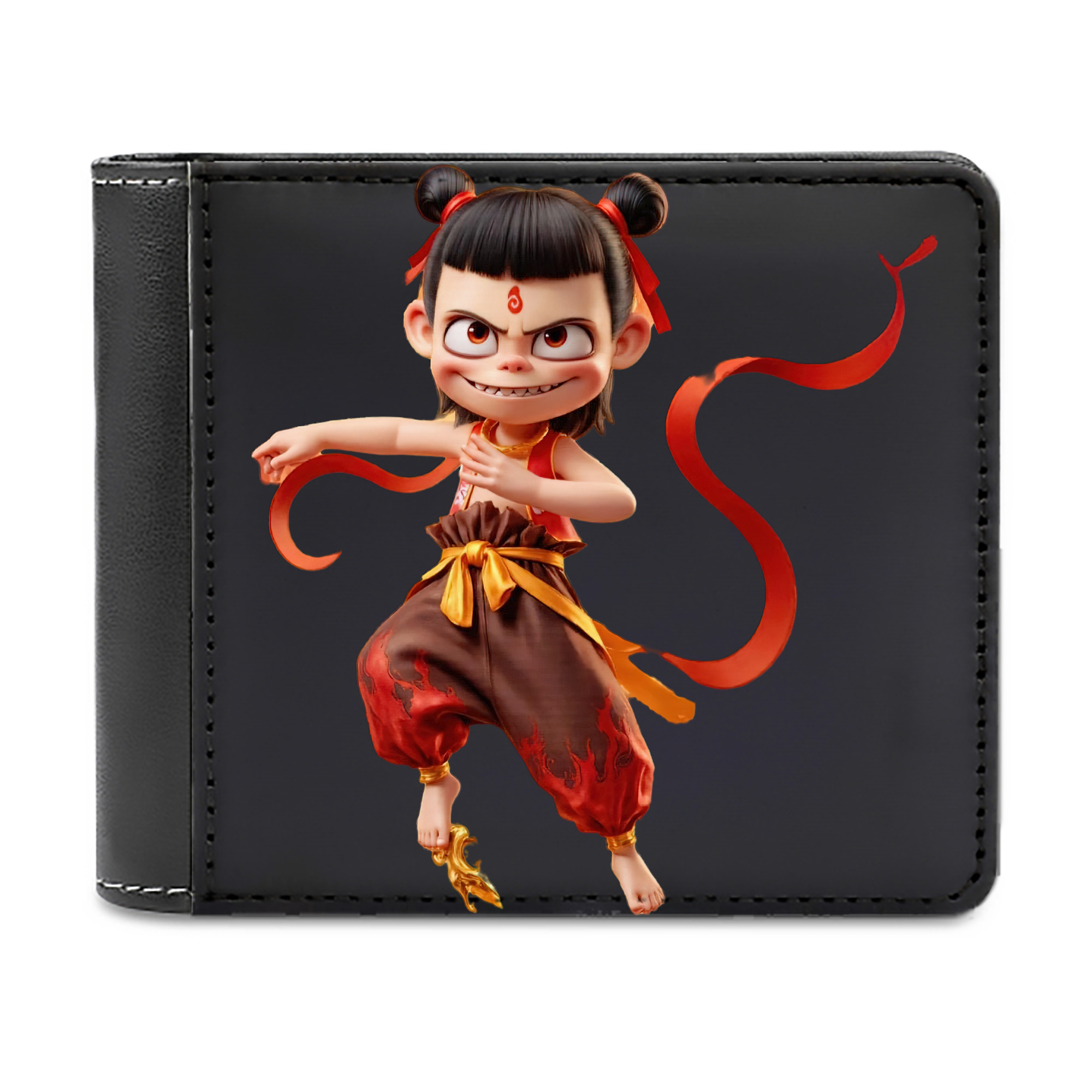 （画像用） Ne Zha 2 ナタ 魔童の大暴れ 二つ折り革財布