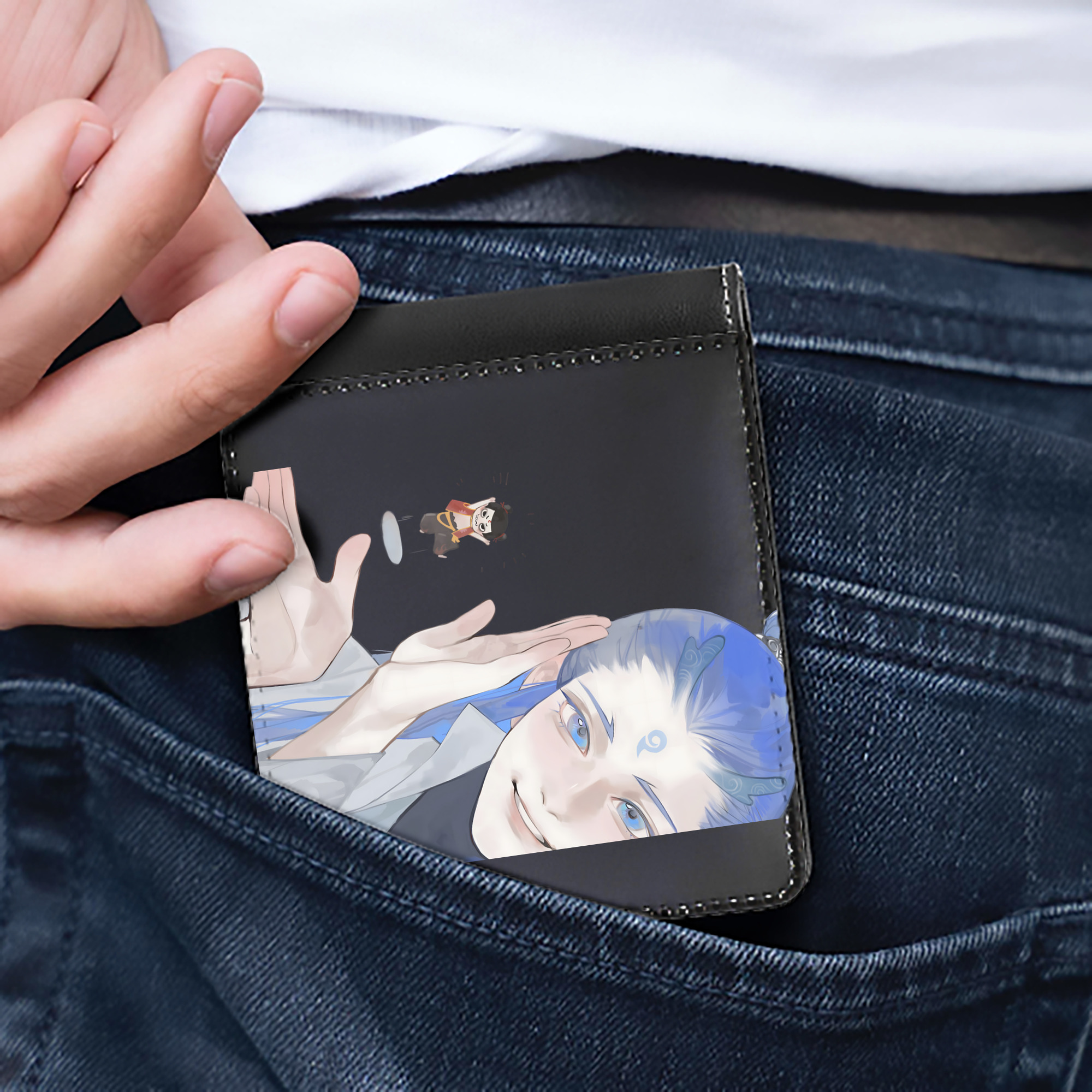 Ne Zha 2 ナタ 魔童の大暴れ 二つ折り革財布