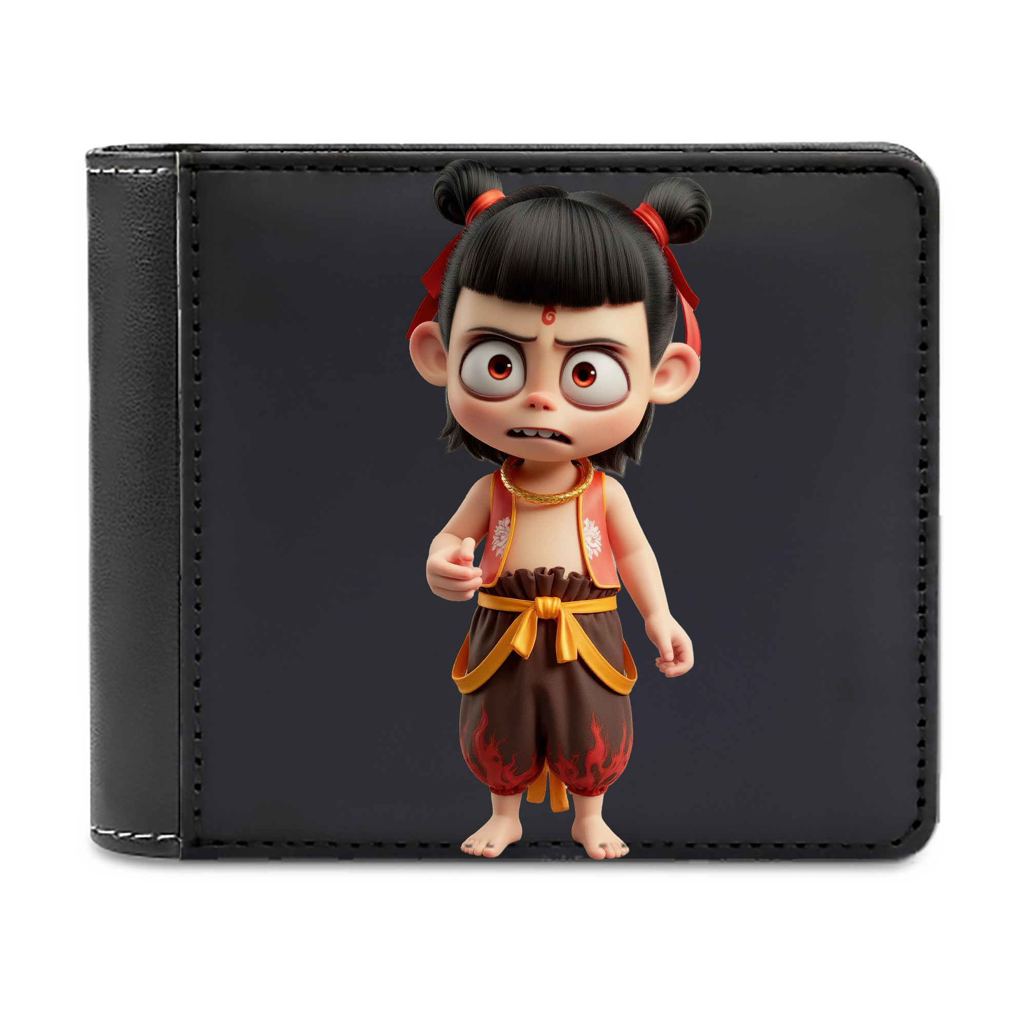 （画像用） Ne Zha 2 ナタ 魔童の大暴れ 二つ折り革財布