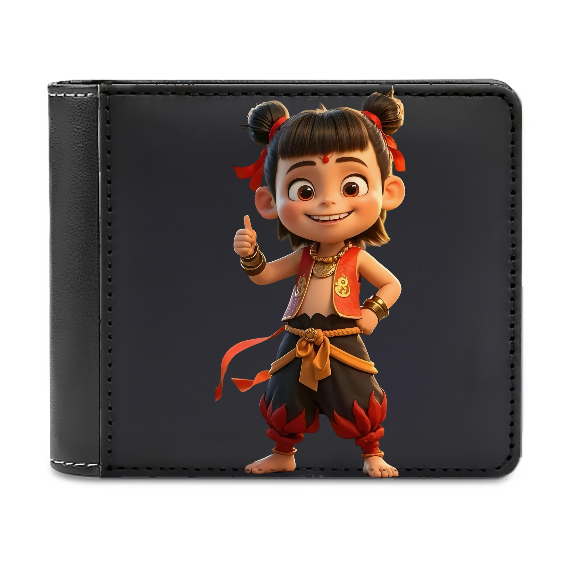 （画像用） Ne Zha 2 ナタ 魔童の大暴れ 二つ折り革財布