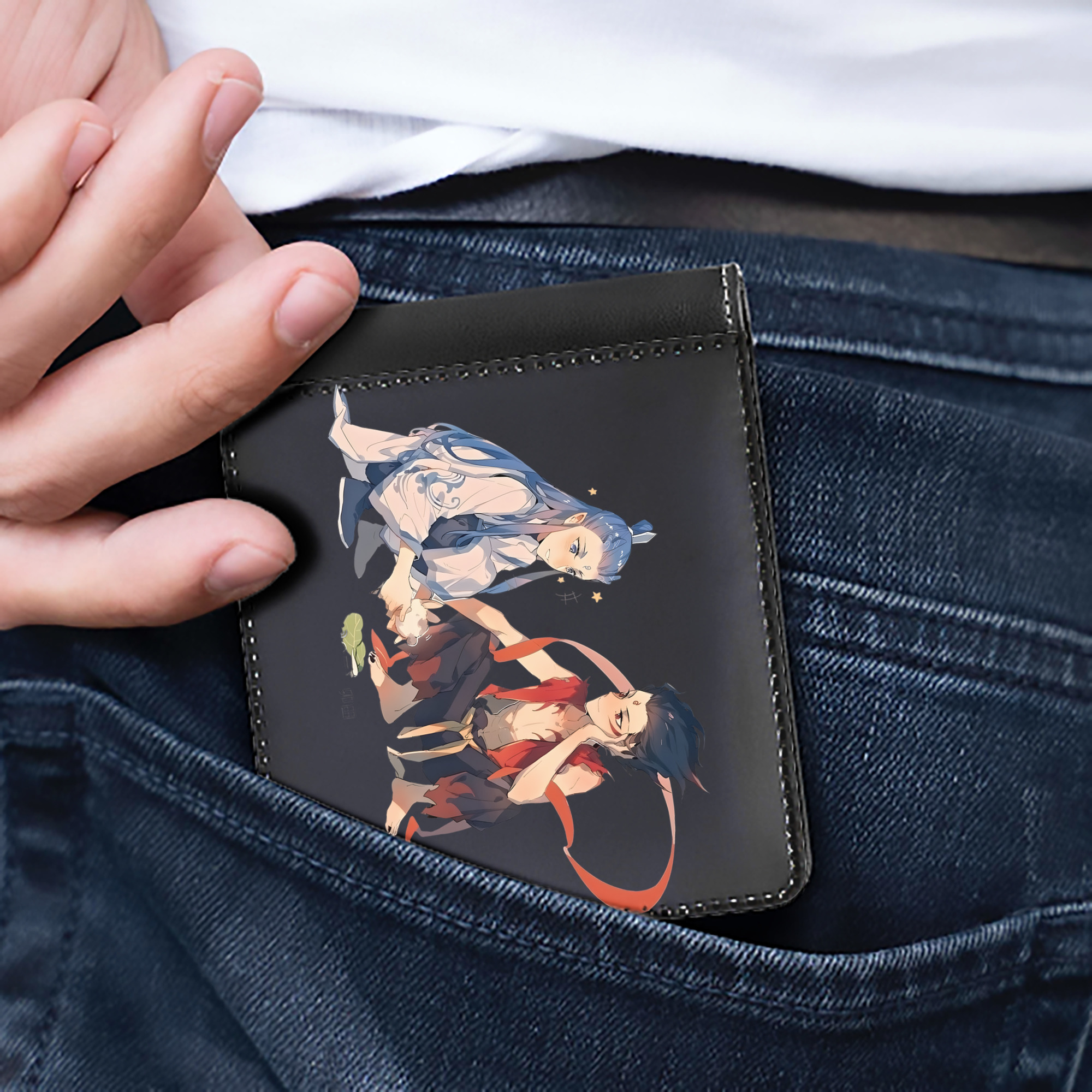 Ne Zha 2 ナタ 魔童の大暴れ 二つ折り革財布