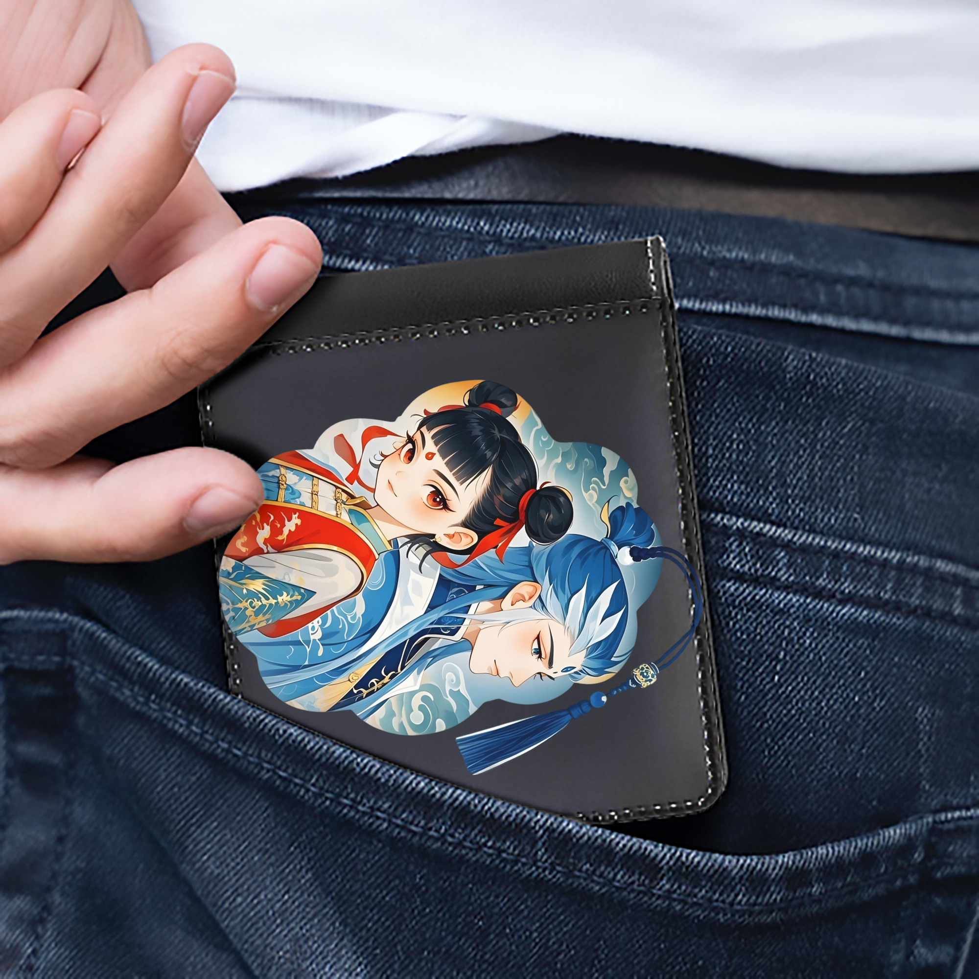 （画像用） Ne Zha 2 ナタ 魔童の大暴れ 二つ折り革財布