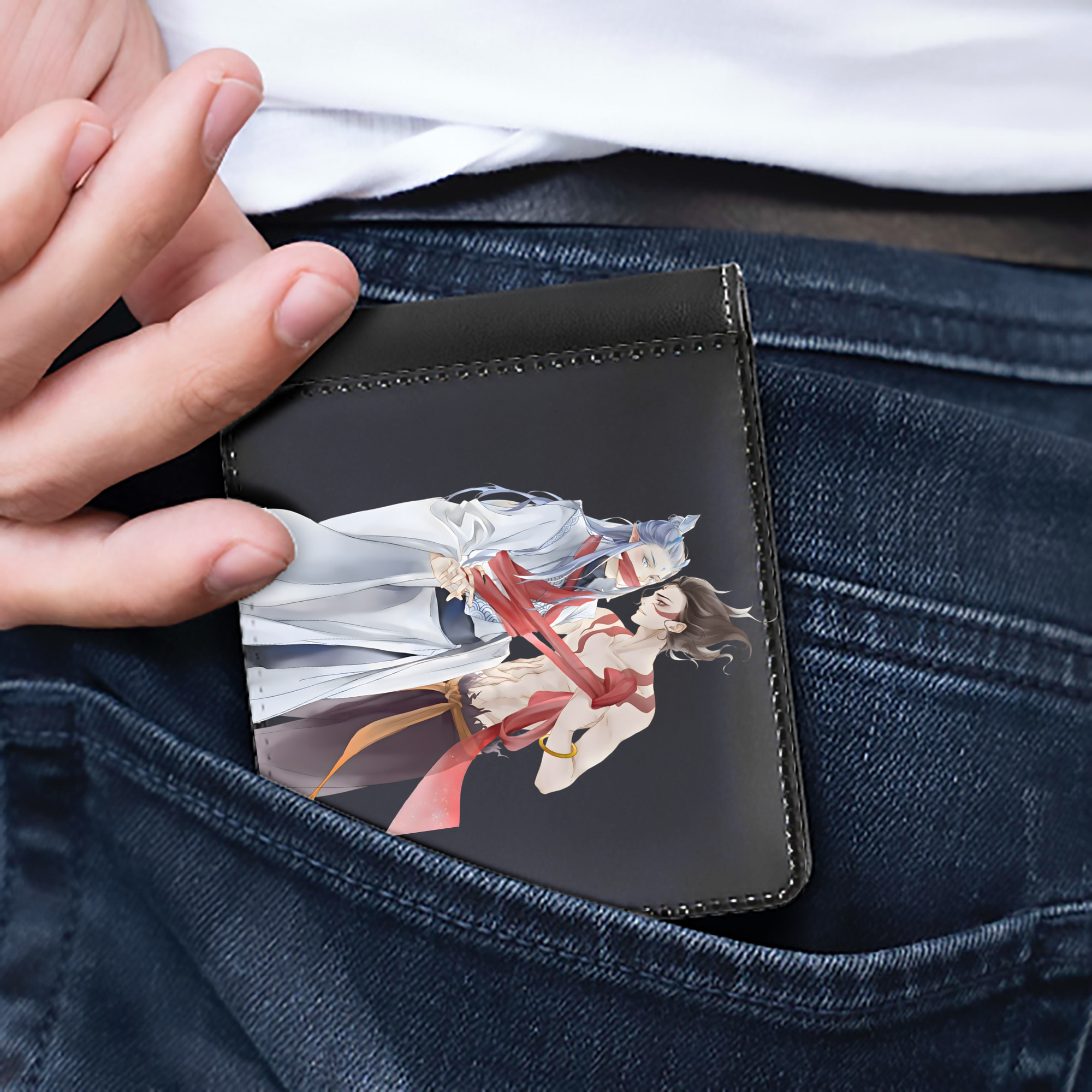 Ne Zha 2 ナタ 魔童の大暴れ 二つ折り革財布