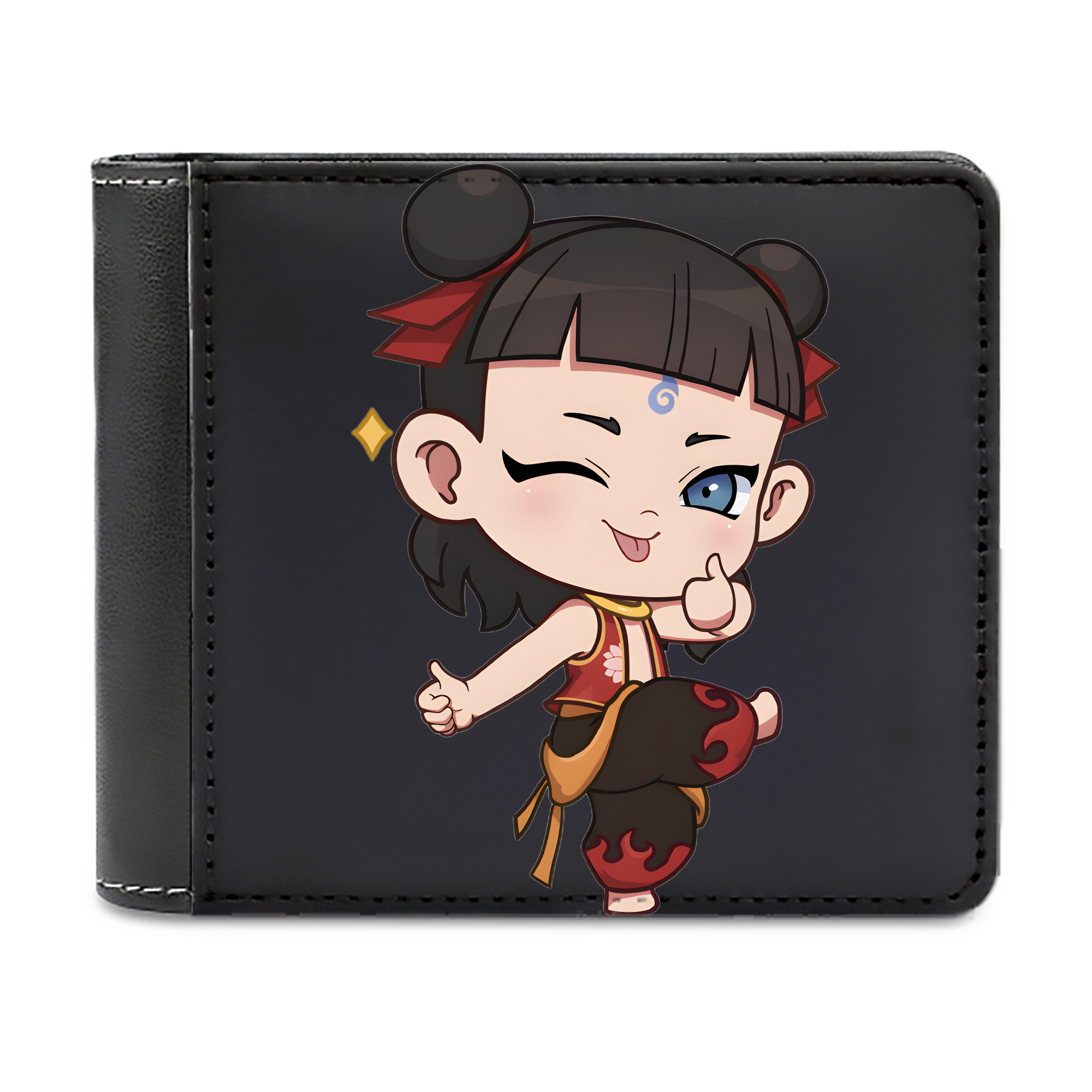 （画像用） Ne Zha 2 ナタ 魔童の大暴れ 二つ折り革財布