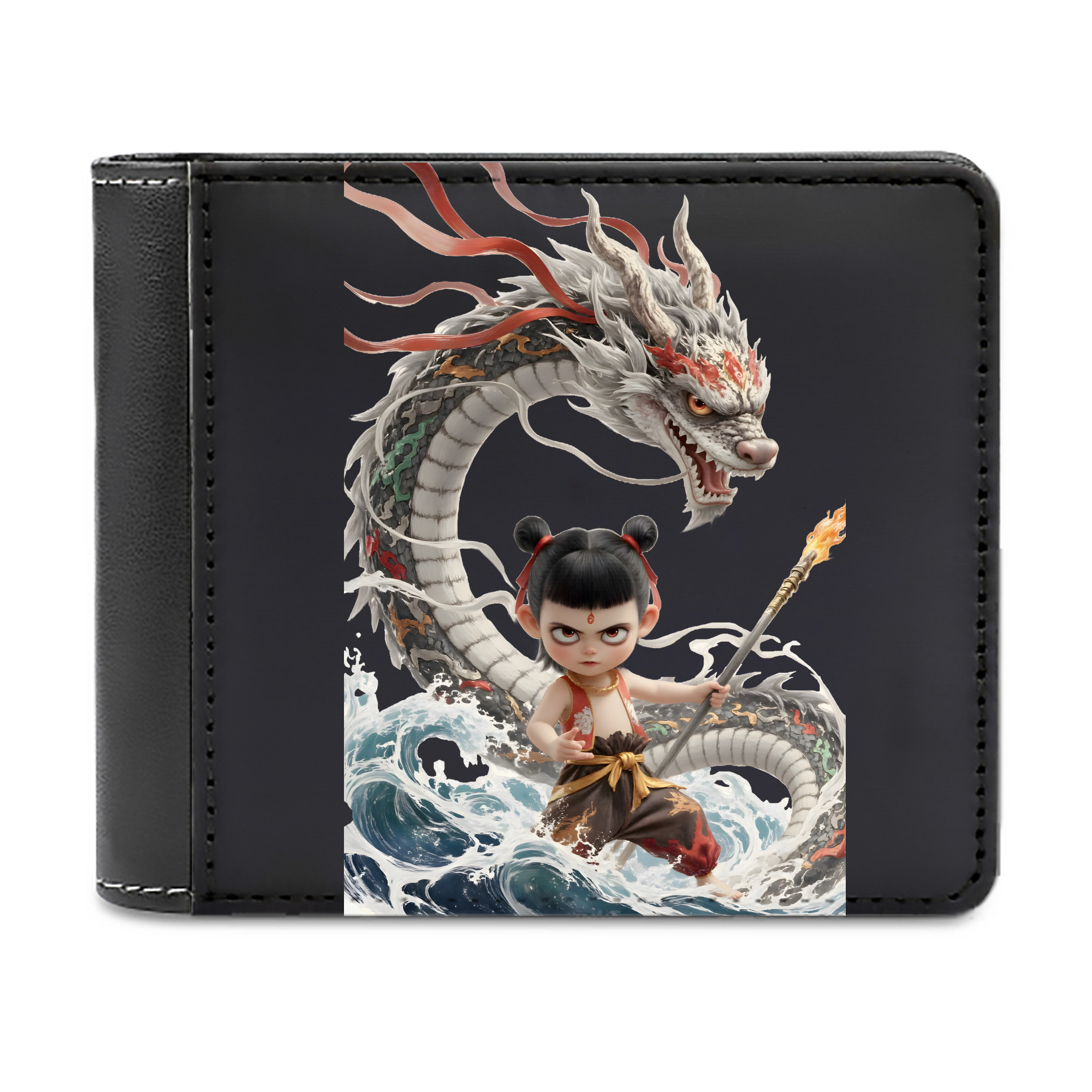 （画像用） Ne Zha 2 ナタ 魔童の大暴れ 二つ折り革財布