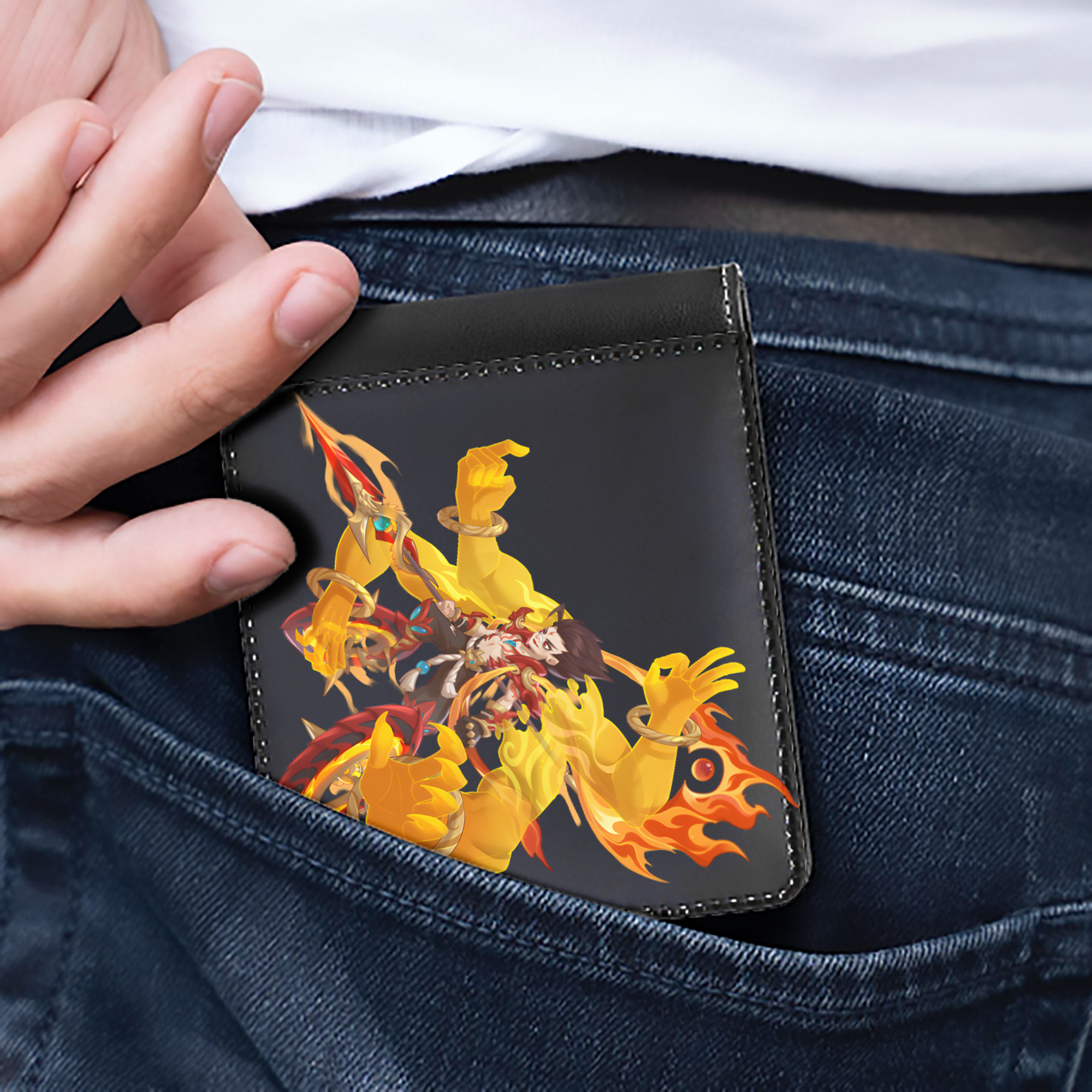 （画像用） Ne Zha 2 ナタ 魔童の大暴れ 二つ折り革財布