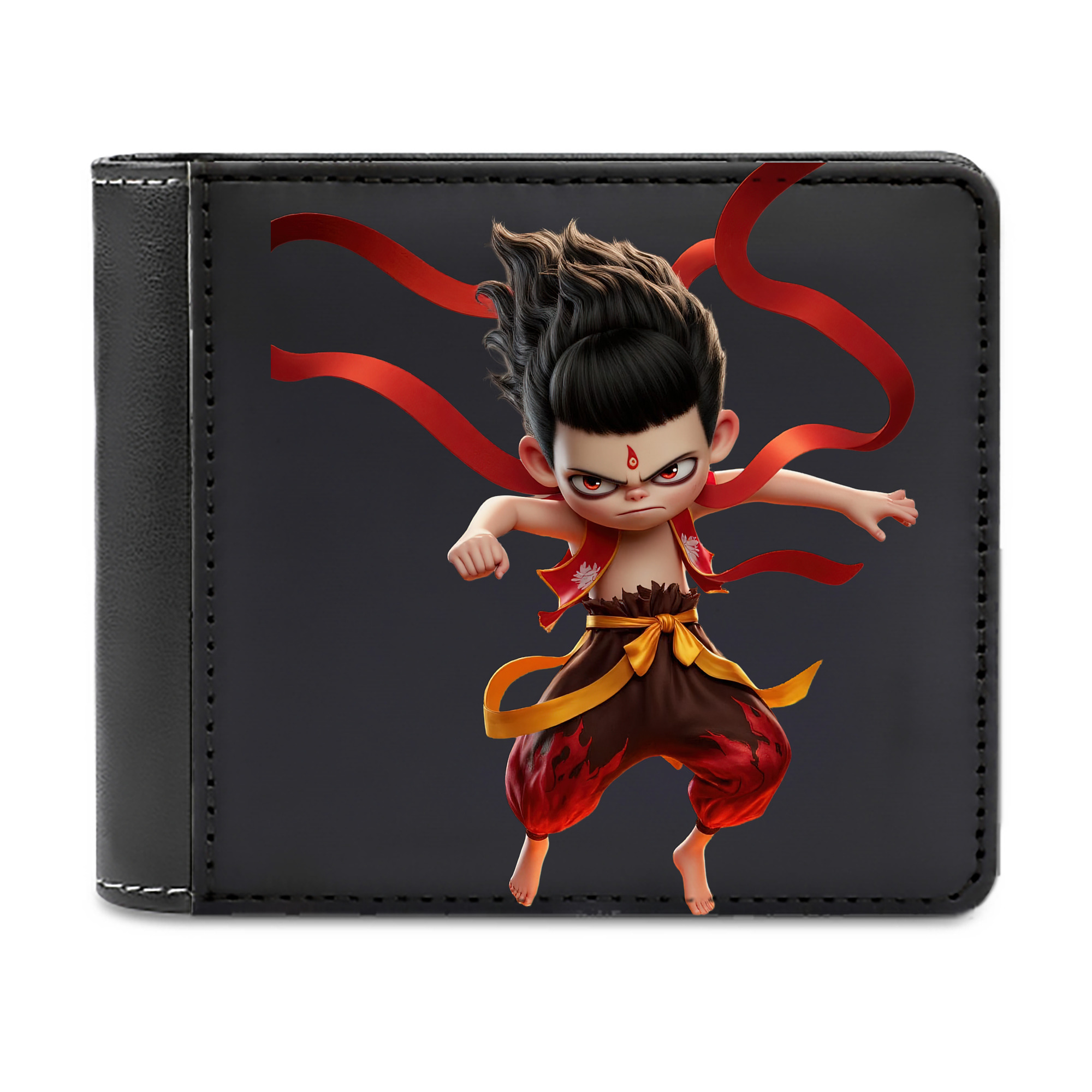 （画像用） Ne Zha 2 ナタ 魔童の大暴れ 二つ折り革財布