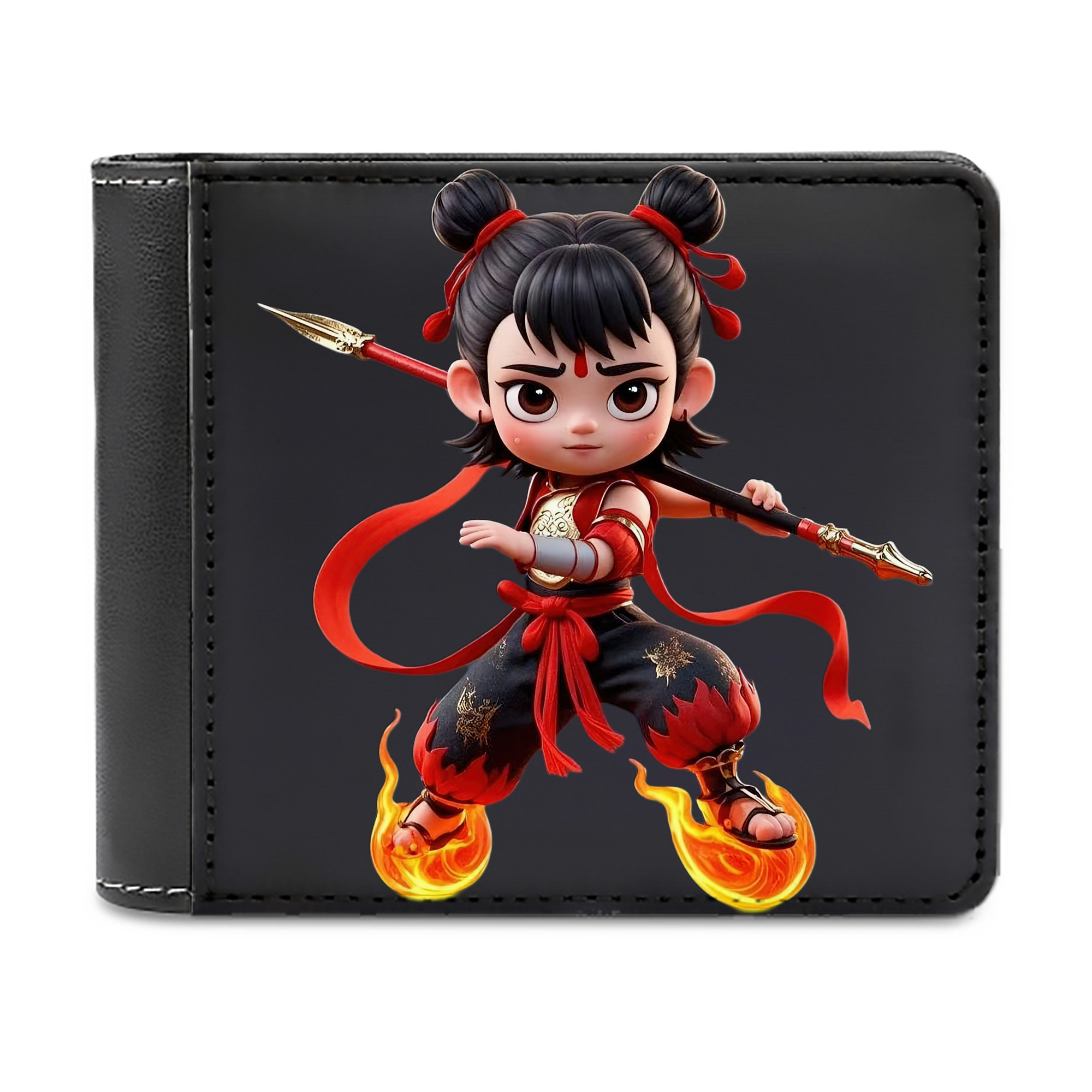 （画像用） Ne Zha 2 ナタ 魔童の大暴れ 二つ折り革財布