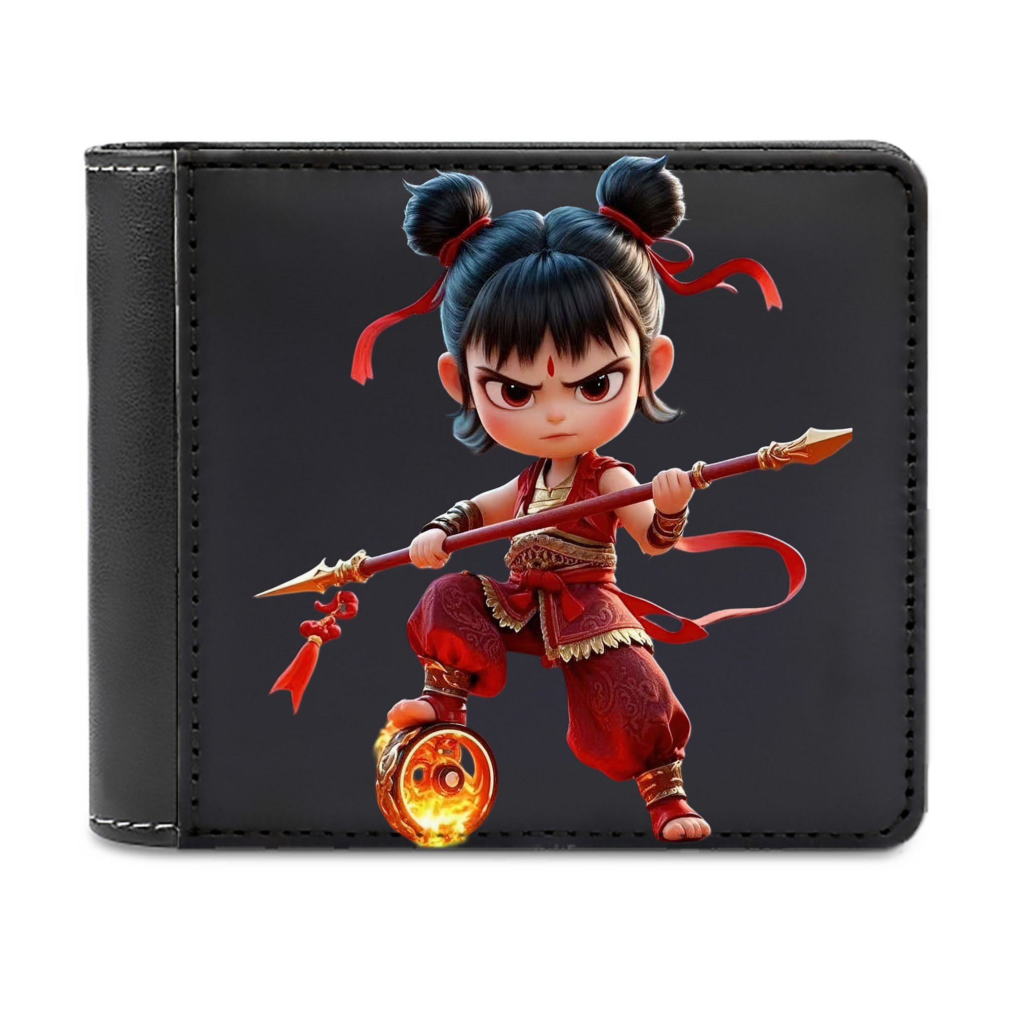 （画像用） Ne Zha 2 ナタ 魔童の大暴れ 二つ折り革財布