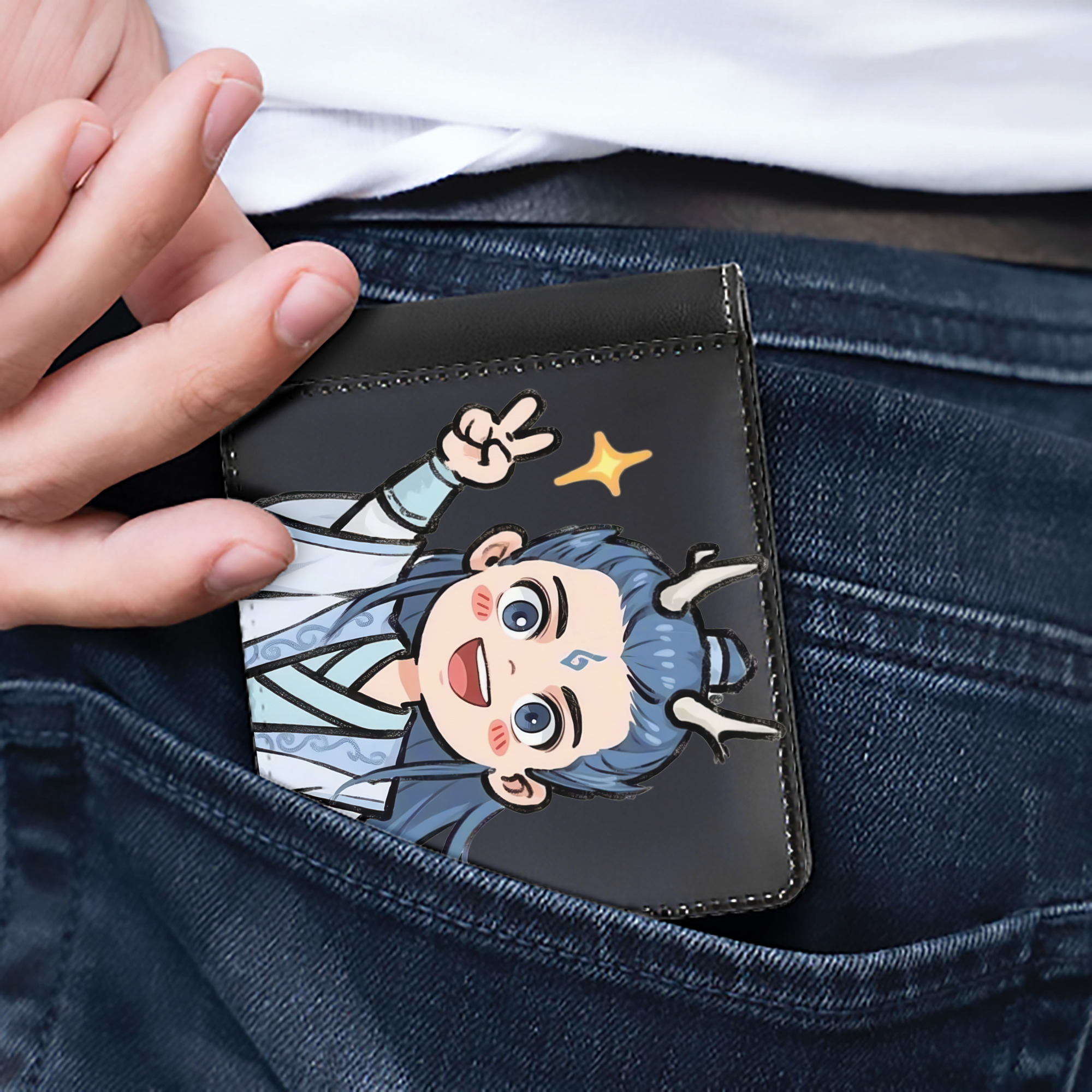 （画像用） Ne Zha 2 ナタ 魔童の大暴れ 二つ折り革財布