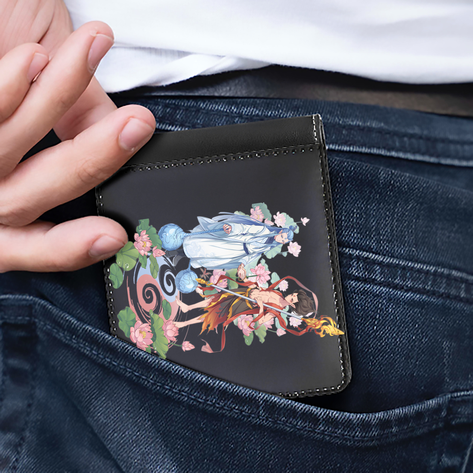 （画像用） Ne Zha 2 ナタ 魔童の大暴れ 二つ折り革財布
