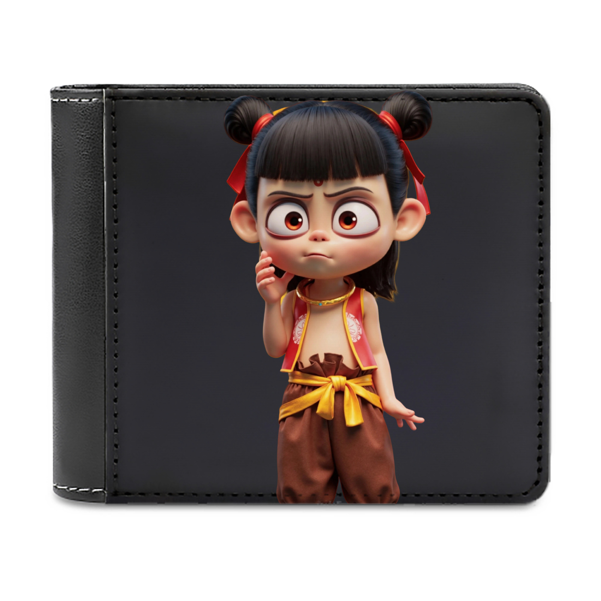 （画像用） Ne Zha 2 ナタ 魔童の大暴れ 二つ折り革財布