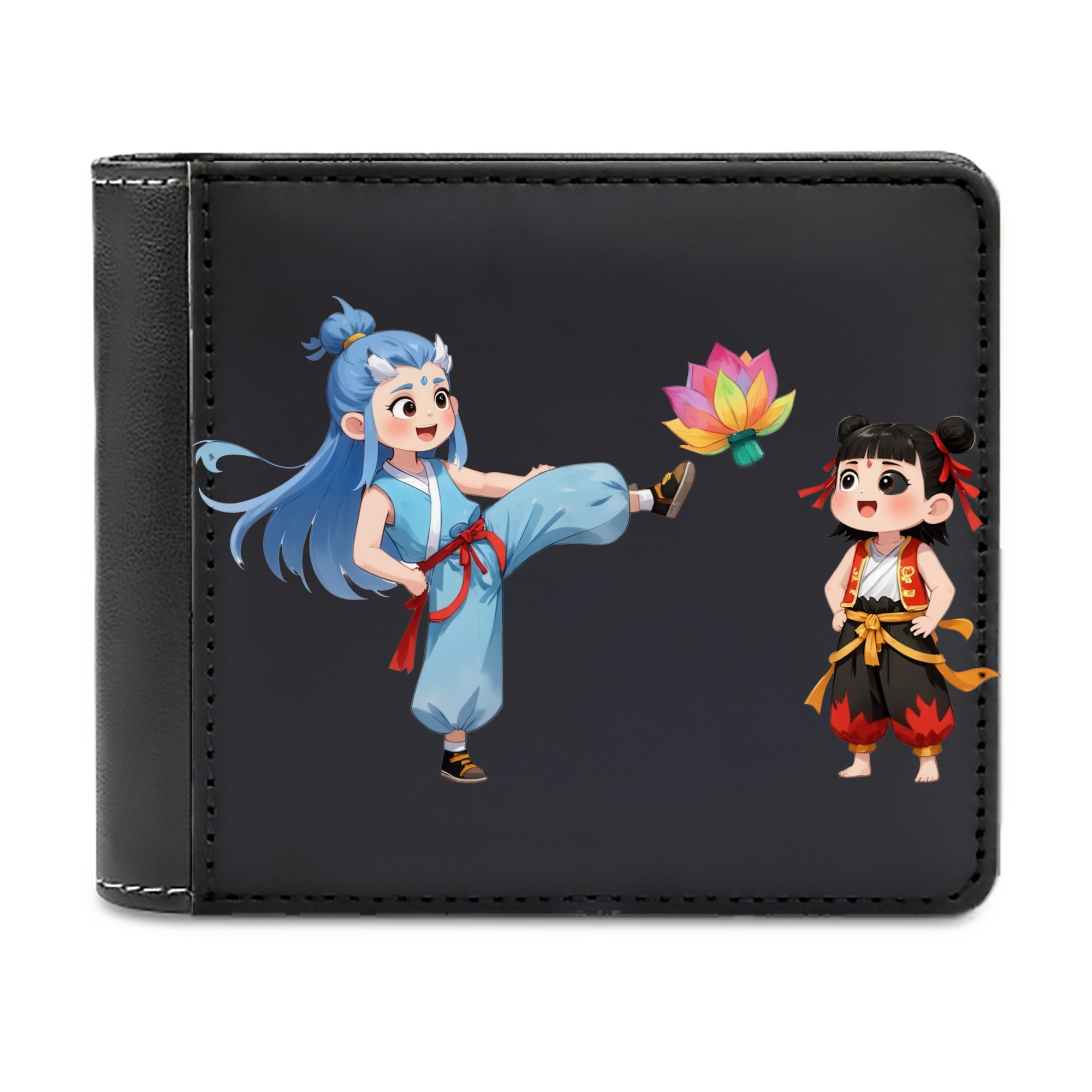 （画像用） Ne Zha 2 ナタ 魔童の大暴れ 二つ折り革財布