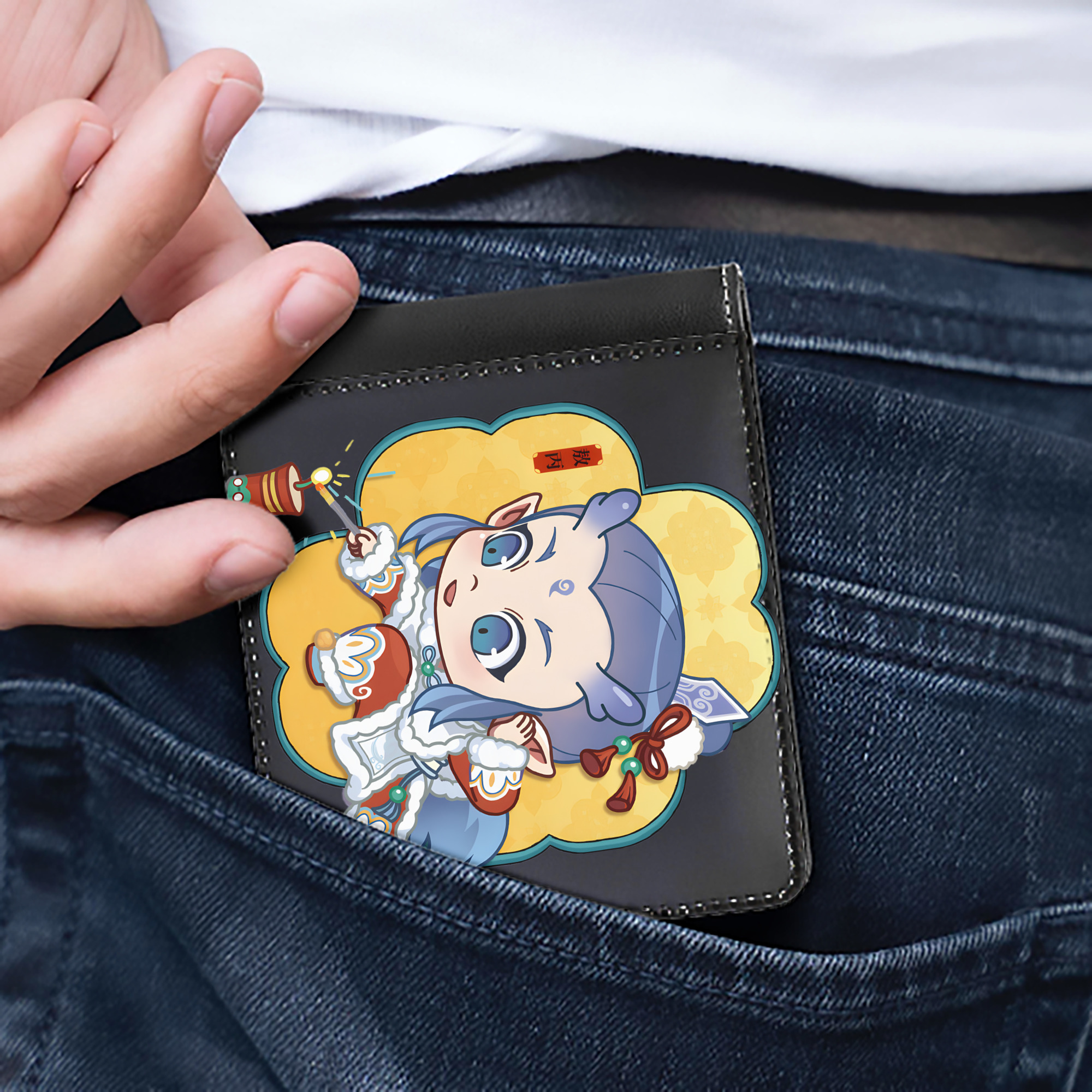 （画像用） Ne Zha 2 ナタ 魔童の大暴れ 二つ折り革財布
