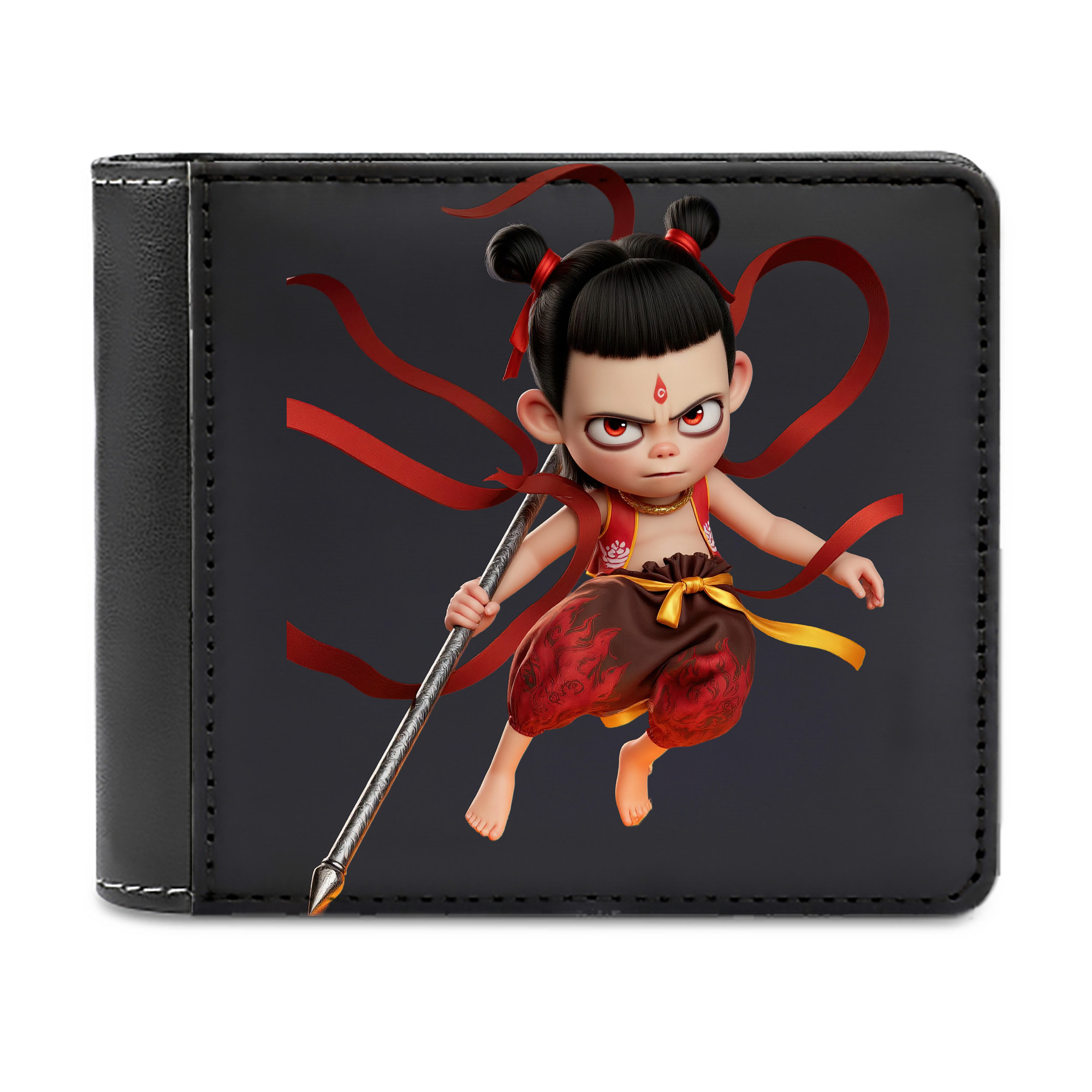 （画像用） Ne Zha 2 ナタ 魔童の大暴れ 二つ折り革財布