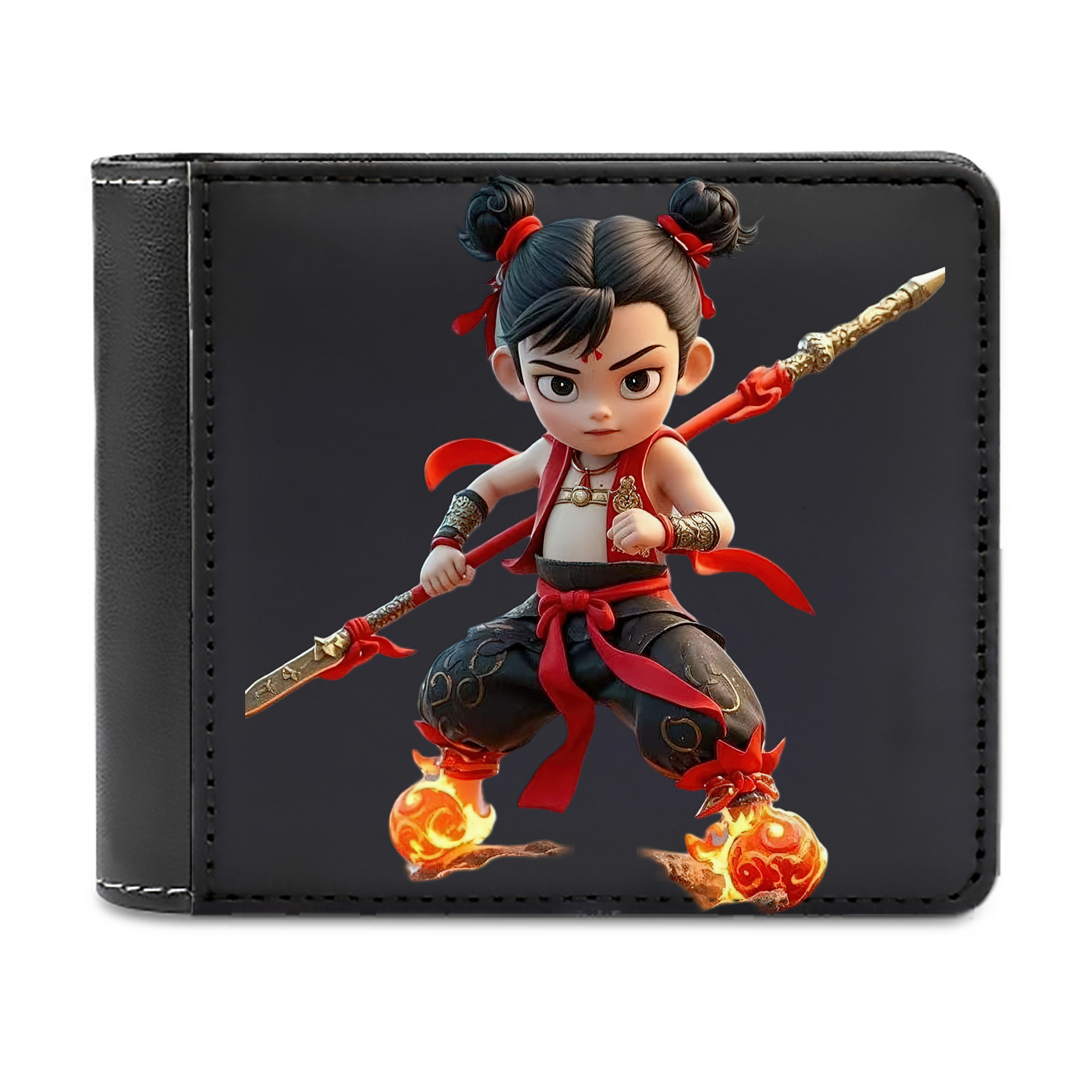 （画像用） Ne Zha 2 ナタ 魔童の大暴れ 二つ折り革財布