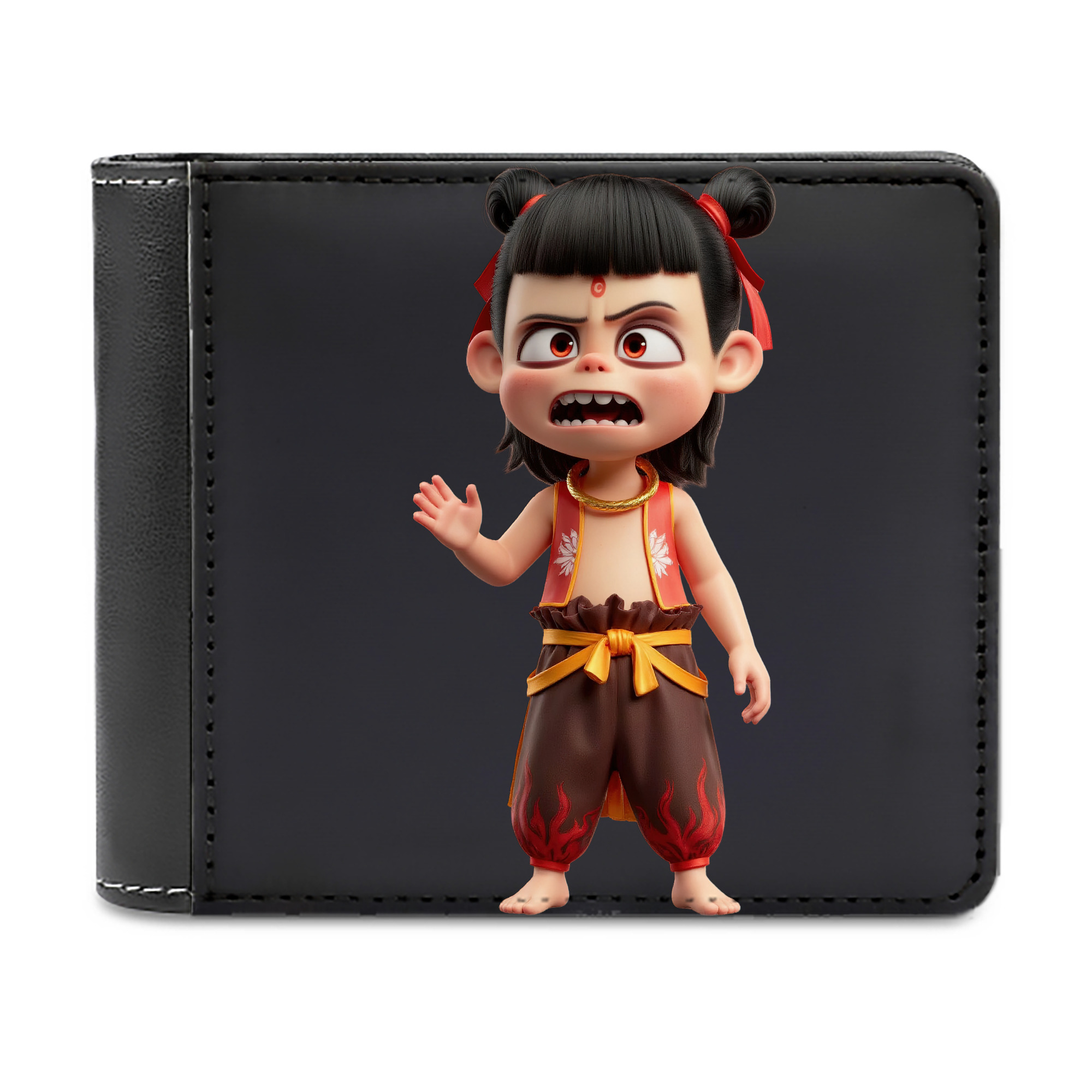 （画像用） Ne Zha 2 ナタ 魔童の大暴れ 二つ折り革財布