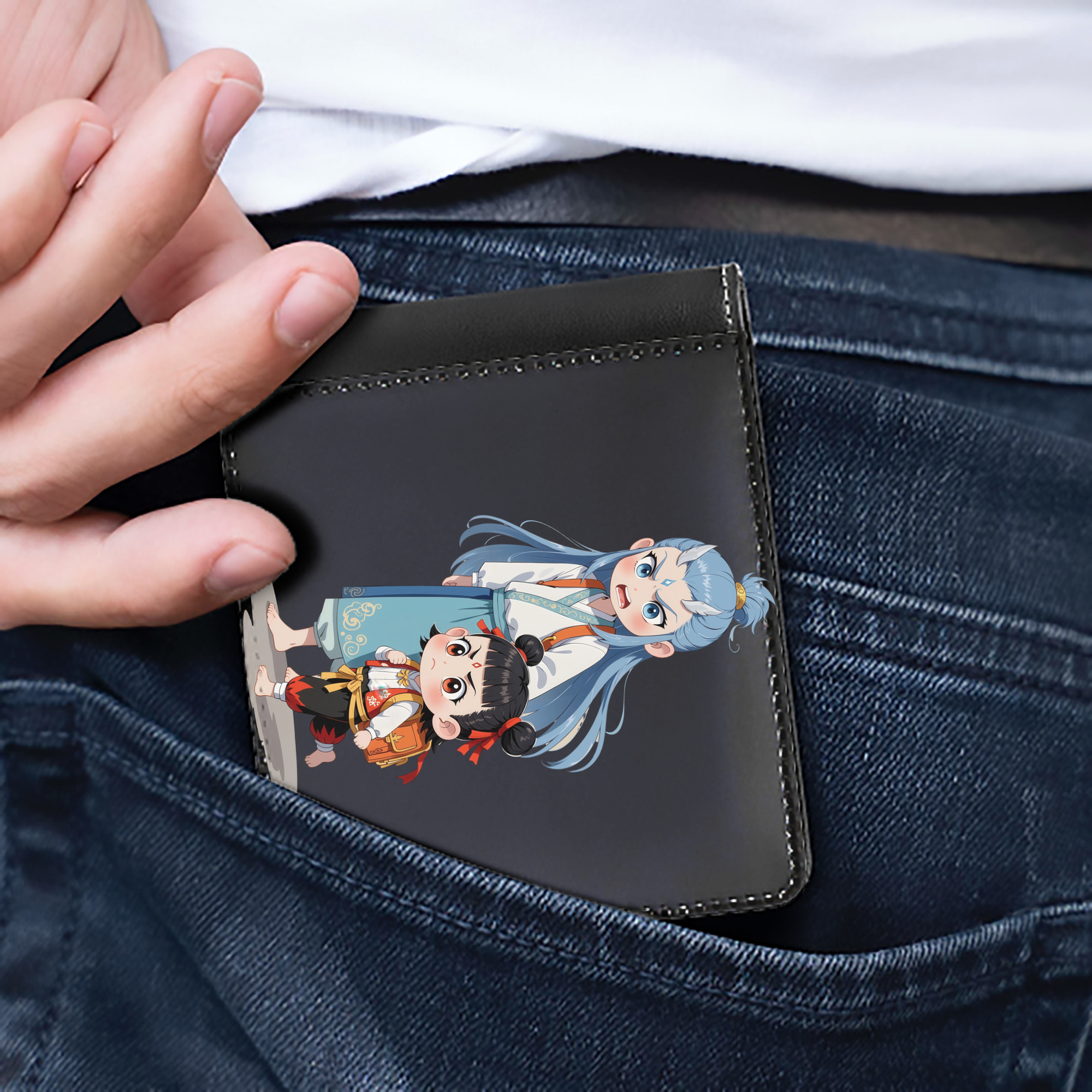 Ne Zha 2 ナタ 魔童の大暴れ 二つ折り革財布
