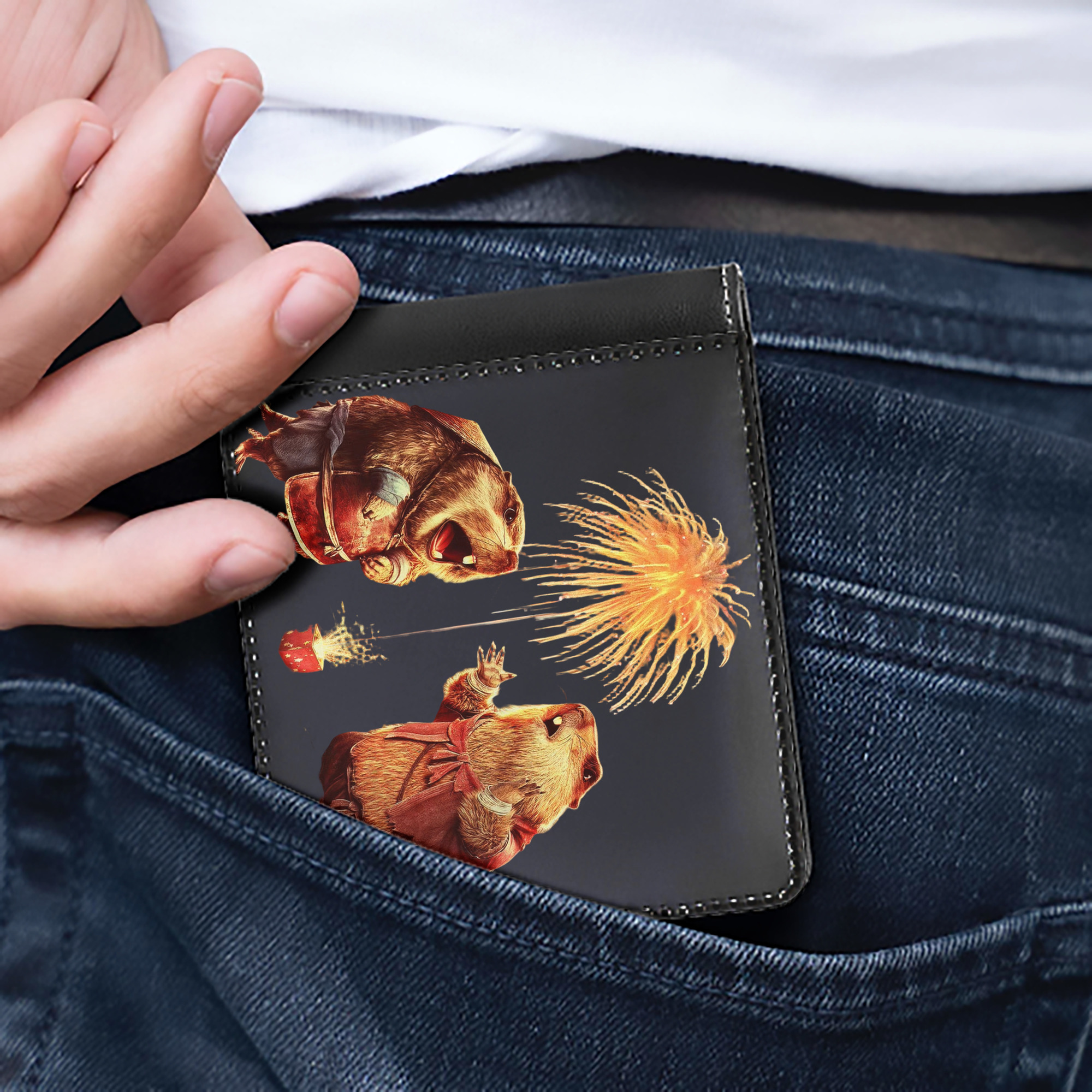 （画像用） Ne Zha 2 ナタ 魔童の大暴れ 二つ折り革財布