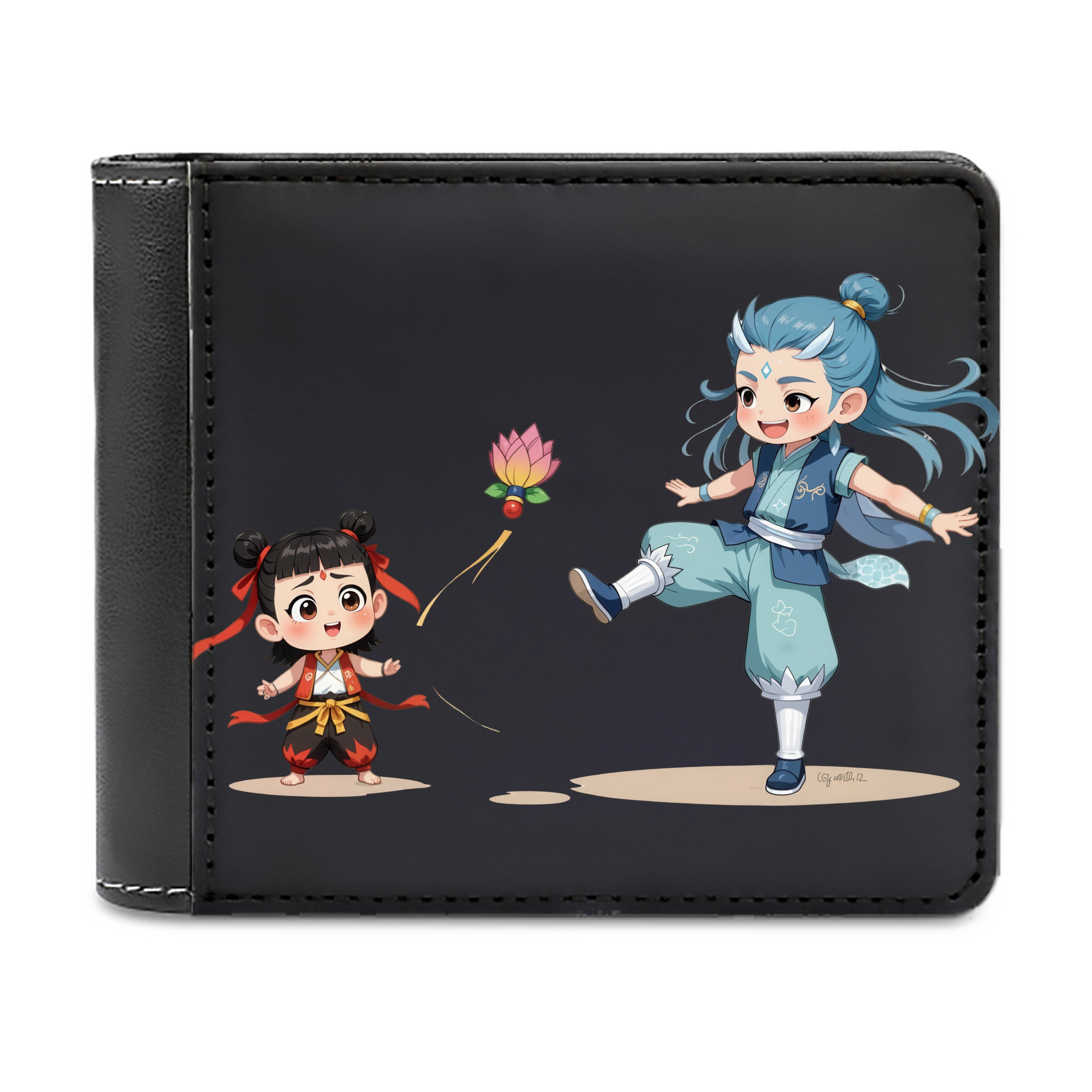 （画像用） Ne Zha 2 ナタ 魔童の大暴れ 二つ折り革財布