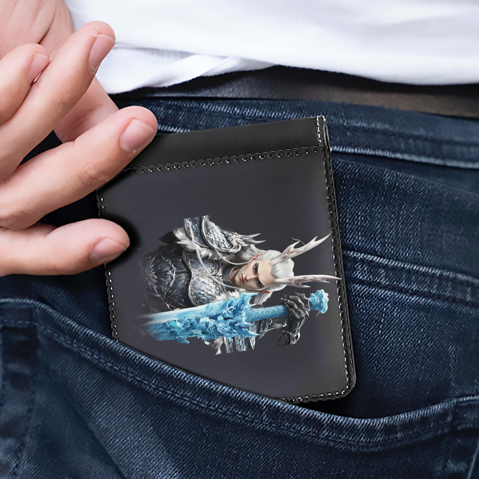 Ne Zha 2 ナタ 魔童の大暴れ 二つ折り革財布