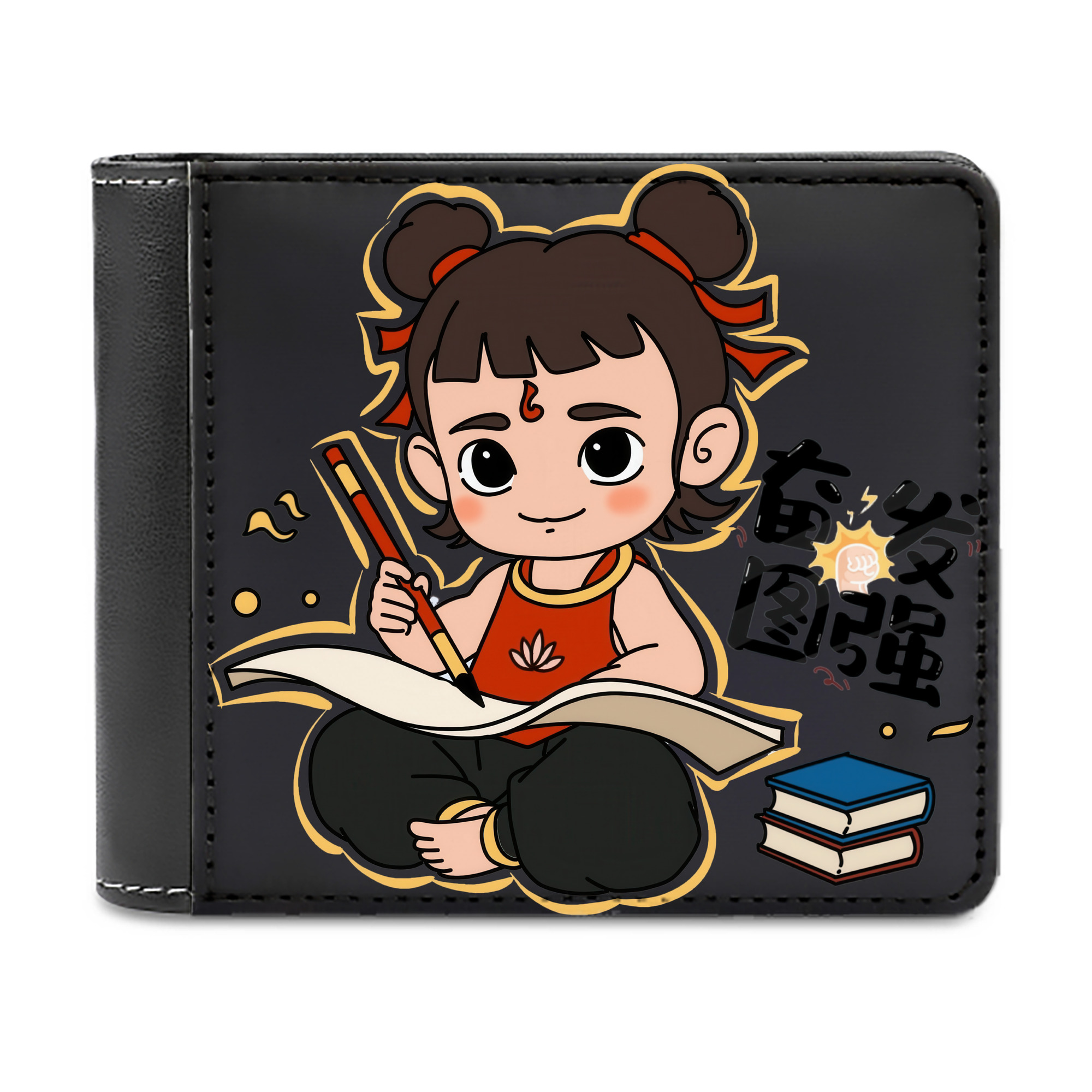 （画像用） Ne Zha 2 ナタ 魔童の大暴れ 二つ折り革財布
