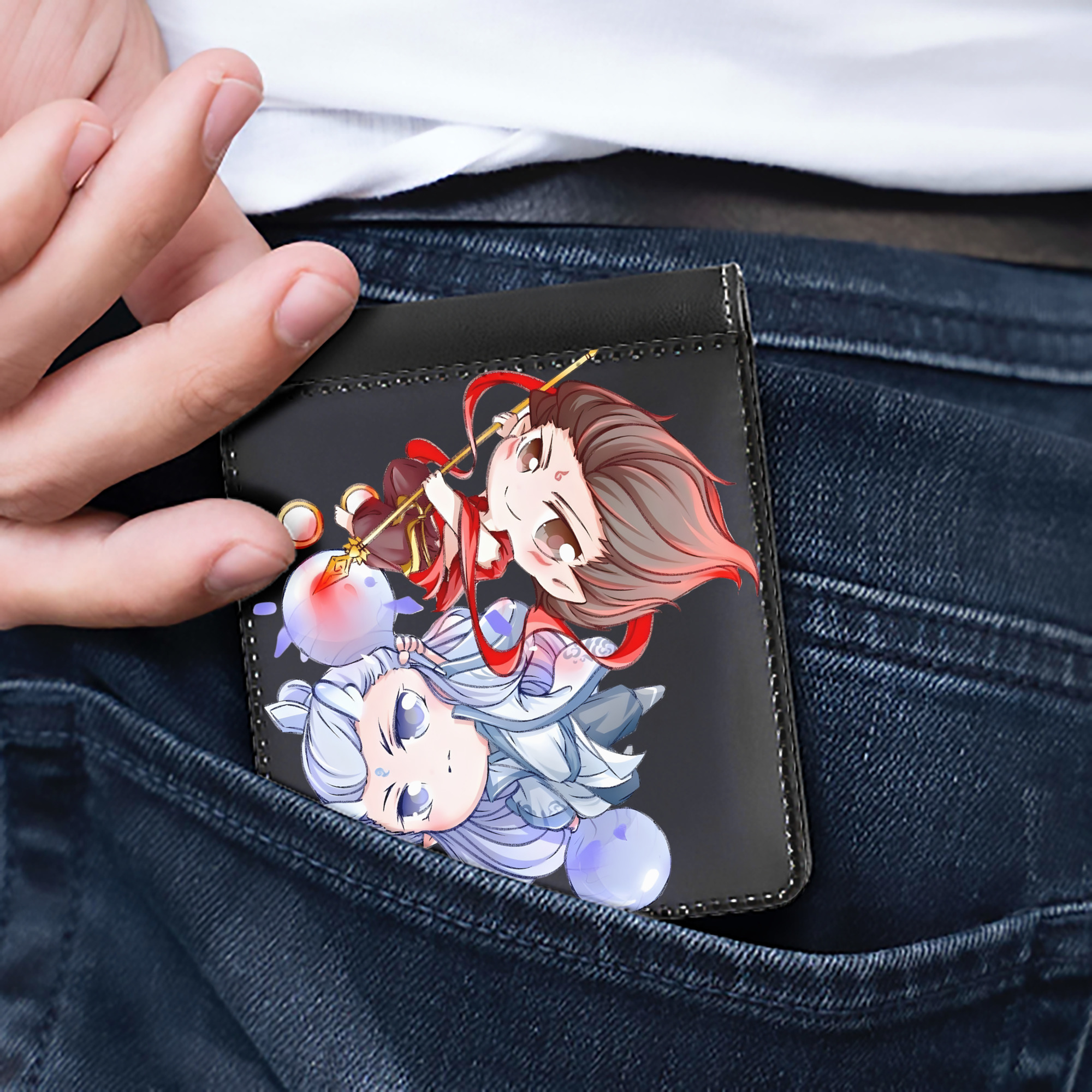 （画像用） Ne Zha 2 ナタ 魔童の大暴れ 二つ折り革財布