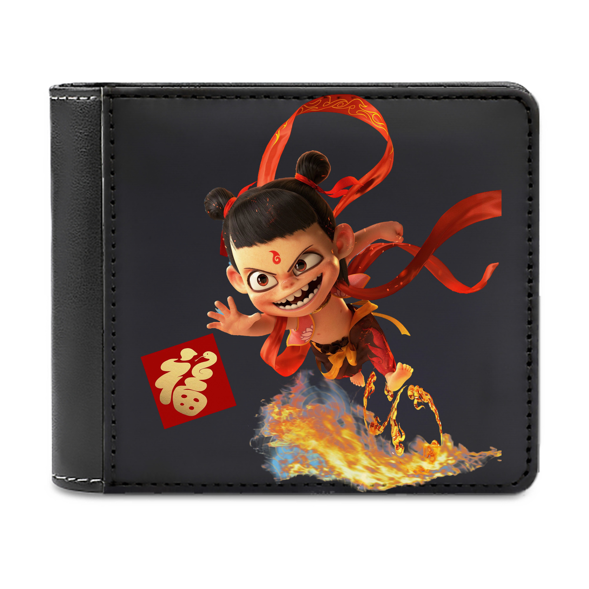 （画像用） Ne Zha 2 ナタ 魔童の大暴れ 二つ折り革財布