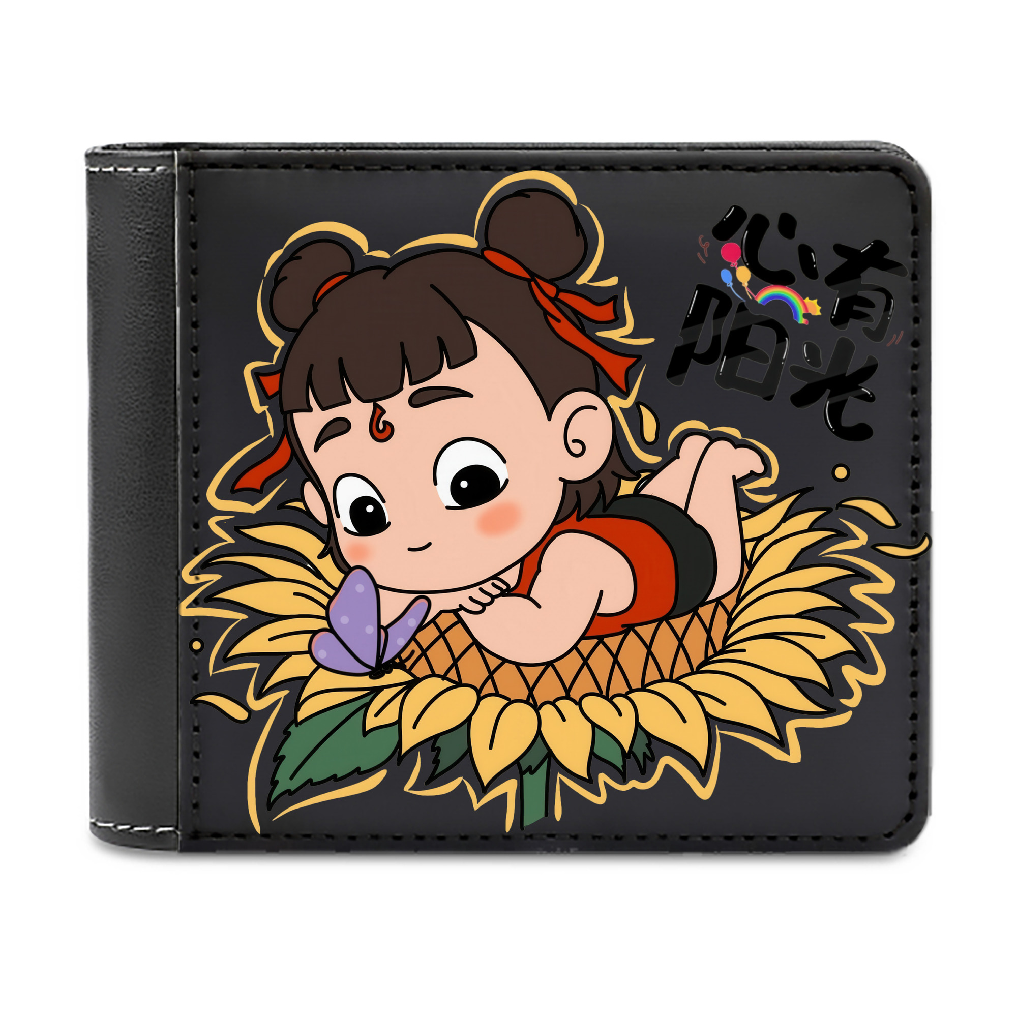 （画像用） Ne Zha 2 ナタ 魔童の大暴れ 二つ折り革財布