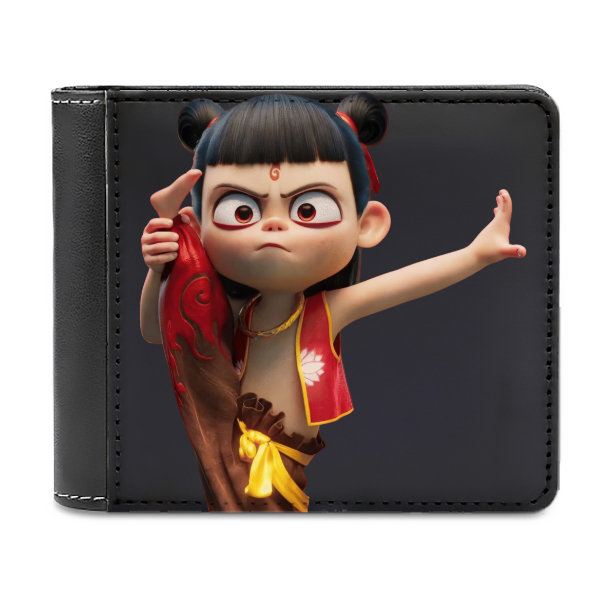 （画像用） Ne Zha 2 ナタ 魔童の大暴れ 二つ折り革財布